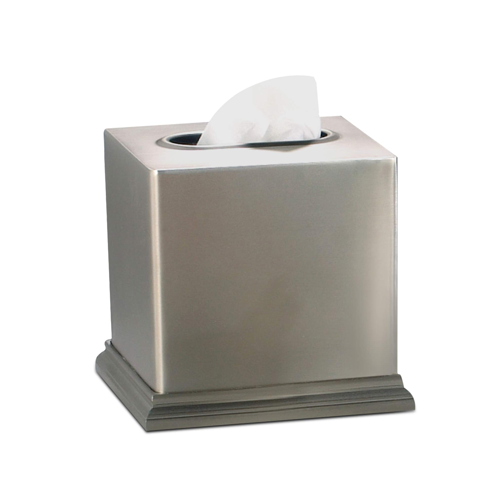 Premium Stainless Steel Rosemont Boutique Tissue Box Cover - Elegant Home Decor for Living Room, Bedroom & Office