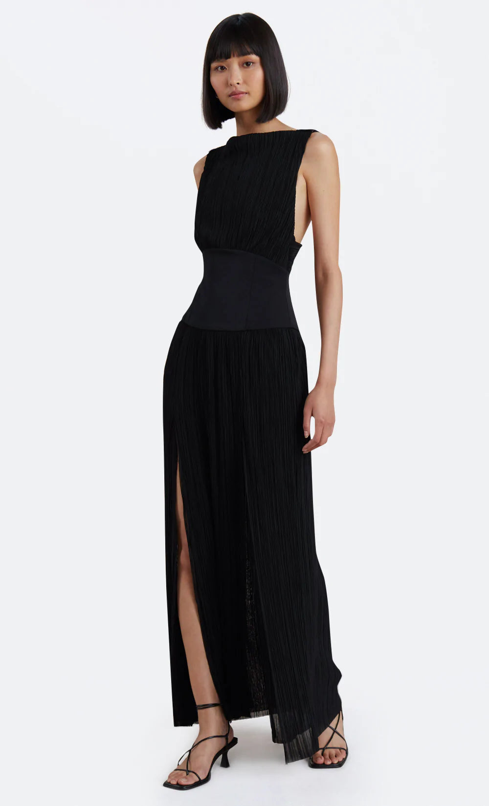 Carmen Boat Neck Maxi Dress - Elegant Long Sleeve Flowy Women's Summer Dress for Beach, Wedding & Party Occasions