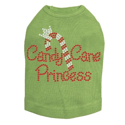 Sparkling Rhinestone Princess Candy Cane Tank Top for Women - Multiple Color Options - Perfect for Christmas Parties, Holiday Events & Festive Celebrations