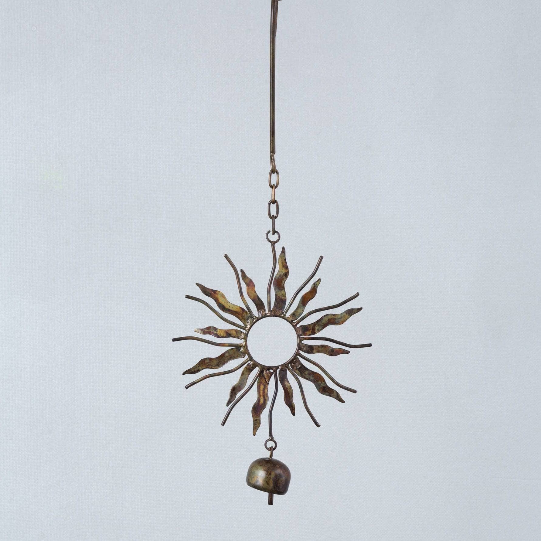 Sun with Bell Hanging Ornament - Solar-Powered Outdoor Wind Chime for Garden, Patio, and Porch Decor - Perfect for Relaxing Ambiance and Feng Shui Home Decor