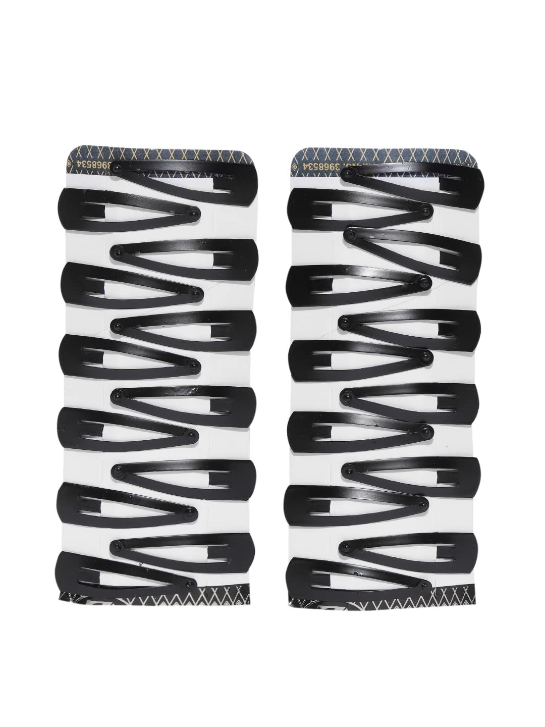 LYTIX 24-Pack Matte Black Tic Tac Hair Clips for Women - Wave Shape Snap Hair Clips, Stylish Hair Accessories for Everyday Use, Work, and Parties