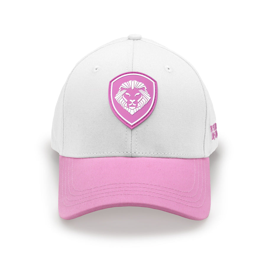 Women's VT Shield Logo Snapback Hat - Bright Pink & White Adjustable Baseball Cap for Casual Wear, Sports & Outdoor Activities