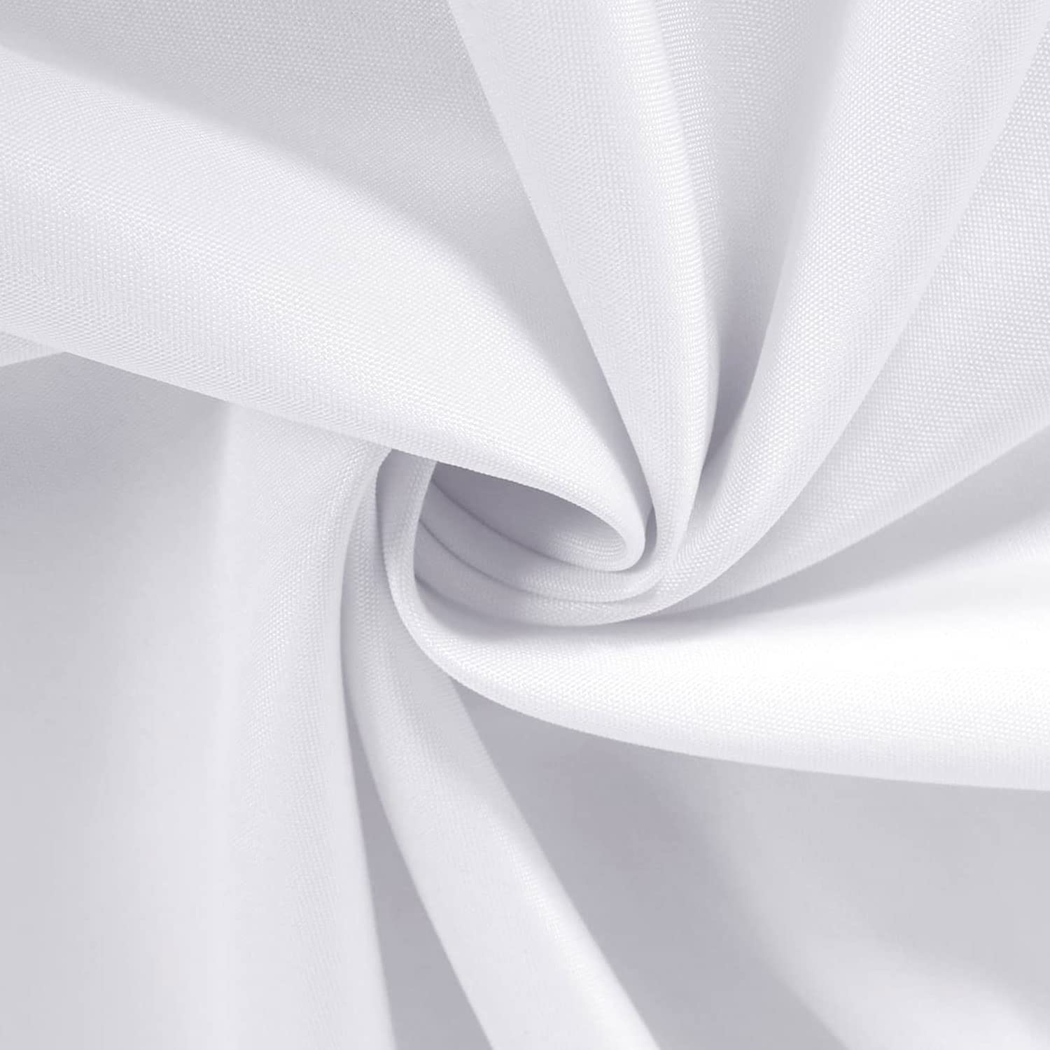Premium 108-Inch Round Tablecloth - White Polyester Cotton Blend Washable Table Cover for Dining, Christmas Party, Wedding & Events (Pack of 10) - Spill-Proof & Wrinkle-Resistant for Easy Entertaining