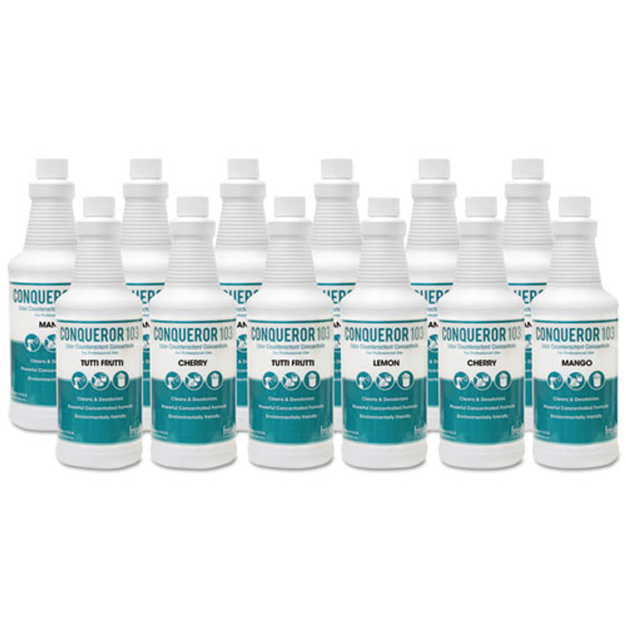 Conqueror 103 Citrus Liquid Concentrated Deodorizer - 1 Quart (12/cs) | Powerful Odor Eliminator for Home, Office, Restrooms & Commercial Use
