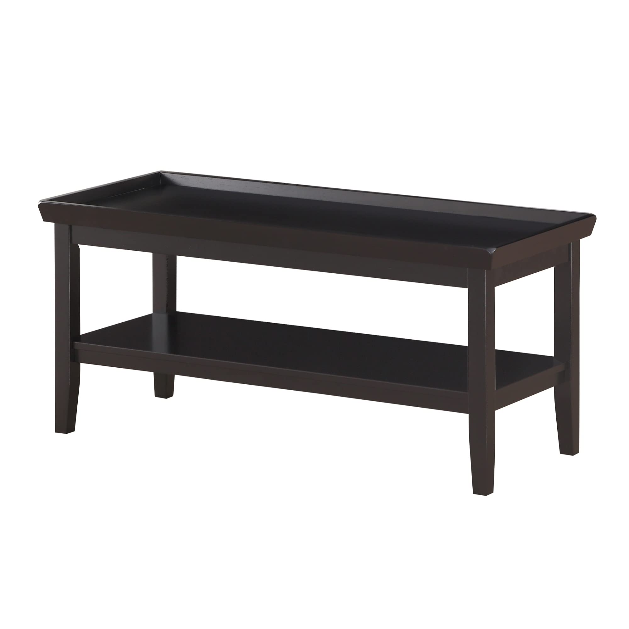 Modern Wooden Coffee Table with Storage Shelf - Mid-Century Style Living Room Center Table for Small Spaces - Perfect for Sofa, Lounge, and Home Decor