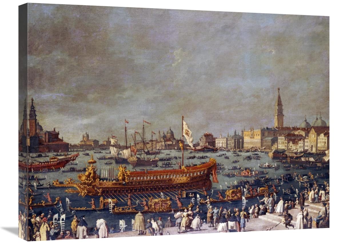 The Doge in The Bucintoro - 30 Inch Venetian School Art Print | Renaissance Painting Reproduction for Home Decor & Office Wall Art