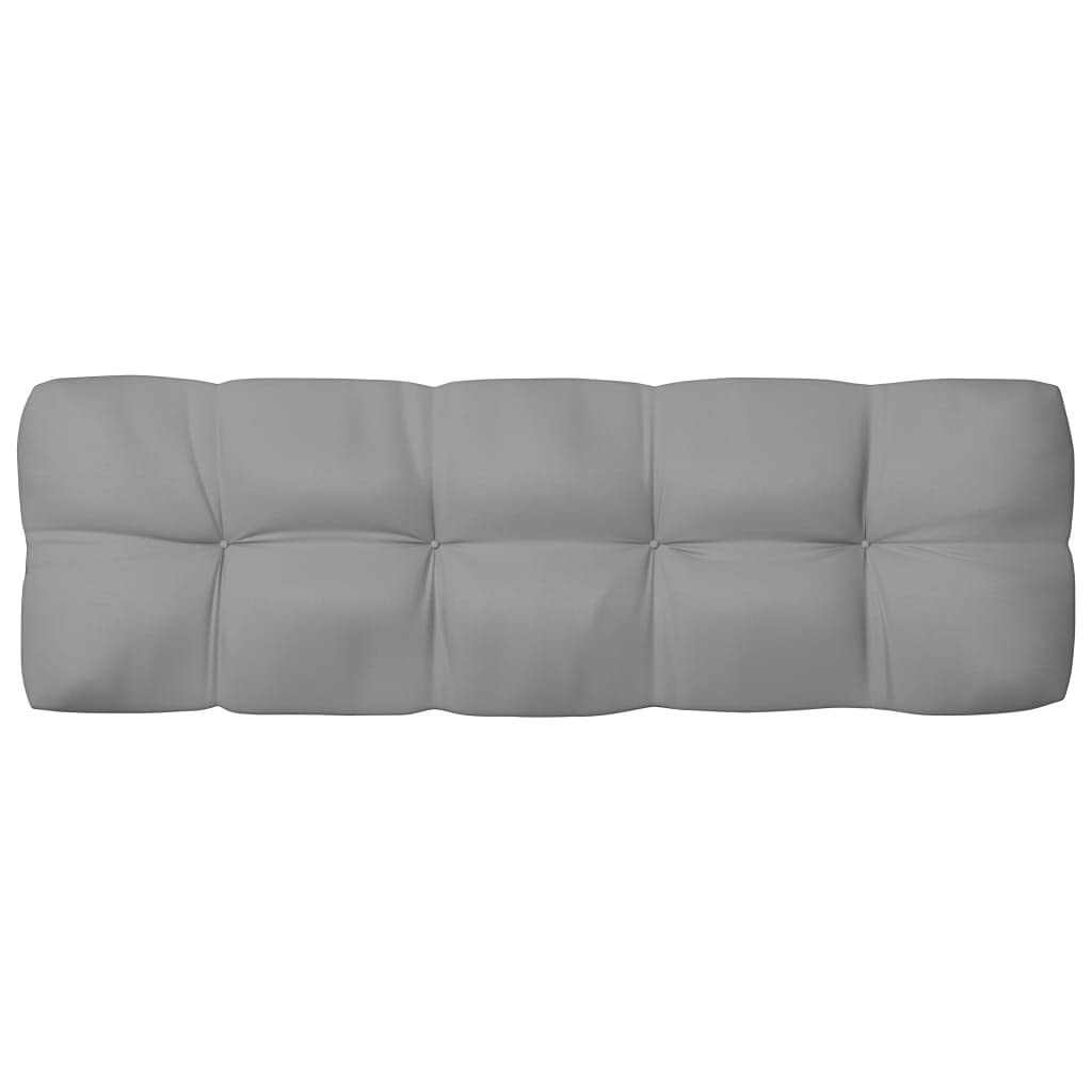 7-Piece Pallet Sofa Cushion Set - Thick Padded Seat Cushions for Outdoor Patio Furniture - 100% Polyester Fabric in Gray - Perfect for Backyard, Deck, and Poolside Lounging