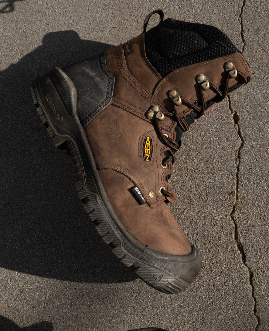 Men's Independence 8 Insulated Waterproof Work Boot with Carbon Toe - Dark Earth/Black | Heavy Duty Winter Boots for Construction, Hiking & Outdoor Work