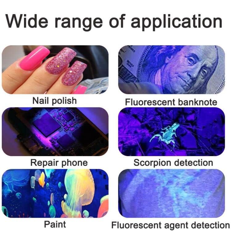 3W LED UV Ultraviolet Phone Glue Curing Lamp - Portable UV Nail Lamp for Gel Nails & Mobile Repair - Flexible Clamp Desk Light with Plug & Play (Black) - Perfect for DIY Nail Art & Phone Screen Repair at Home or Salon