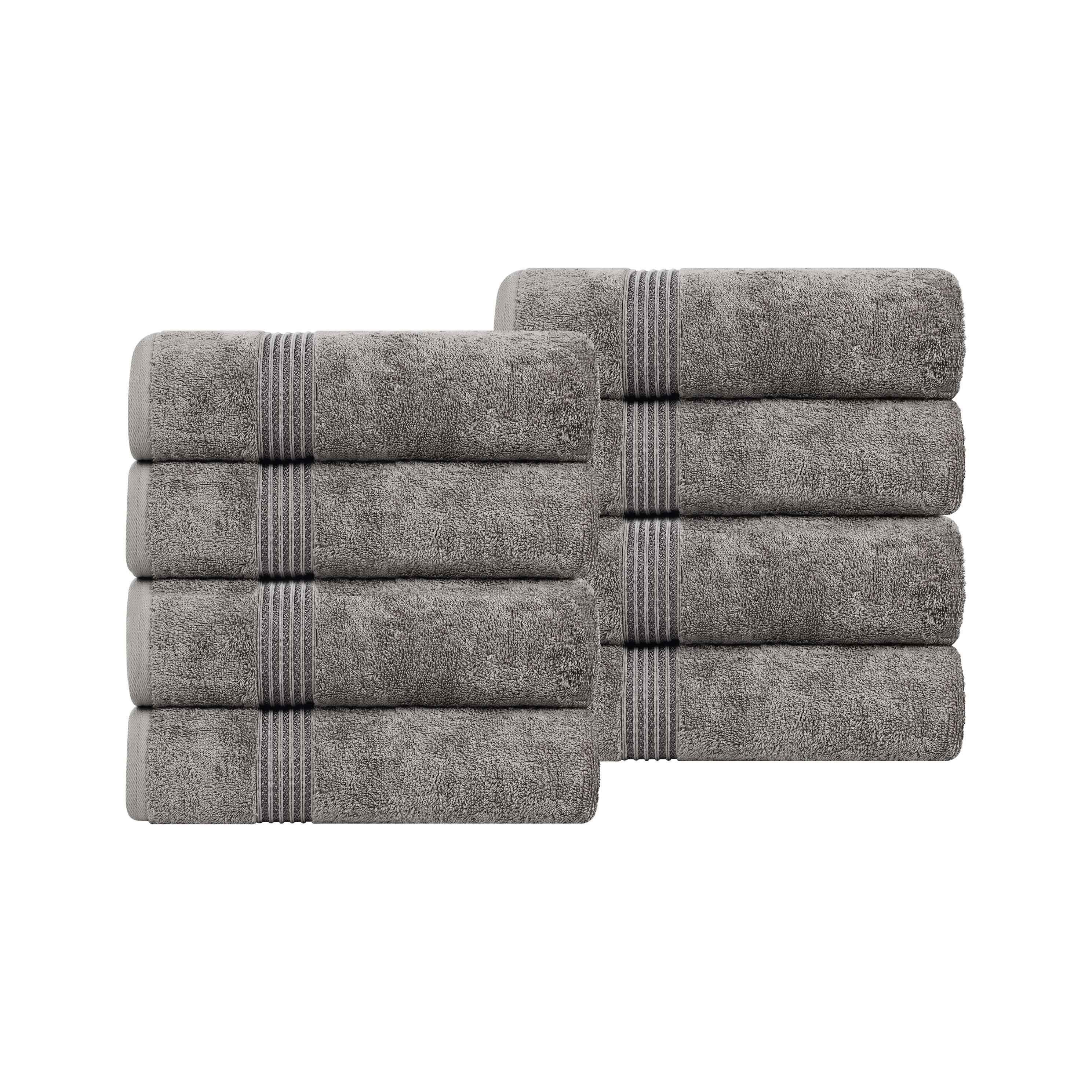 Premium Egyptian Cotton Hand Towels - Ultra Soft & Highly Absorbent Bath Towel Set of 8 for Bathroom, Spa & Guest Use