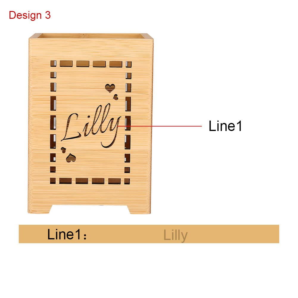 Custom Engraved Wooden Pen Holder - Personalized Desk Organizer with Name for Office, School & Home - Perfect Gift for Teachers, Colleagues & Family - Ideal for Workspace Organization & Stationery Storage
