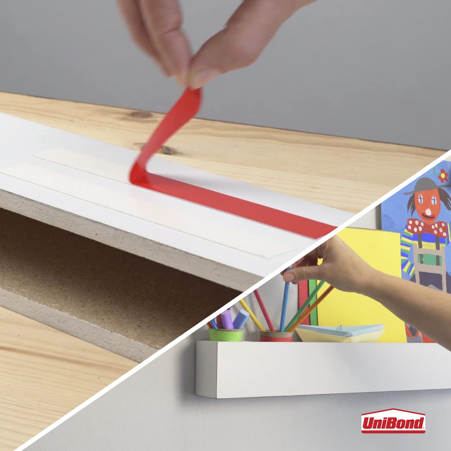 UniBond No More Nails Double-Sided Adhesive Tape - 19mm x 1.5m Strong Instant Bonding Roll for Walls, Hooks, Carpets & Home Decor | Indoor & Outdoor Multipurpose Mounting Solution