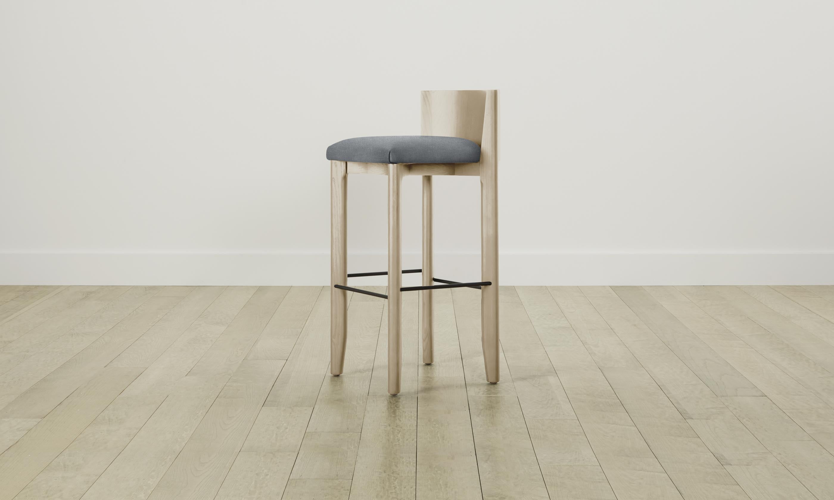 Premium Delancey Bar & Counter Stool with Performance Mélange Weave in Aegean Blue - Perfect for Kitchen Islands, Home Bars & Modern Dining Areas