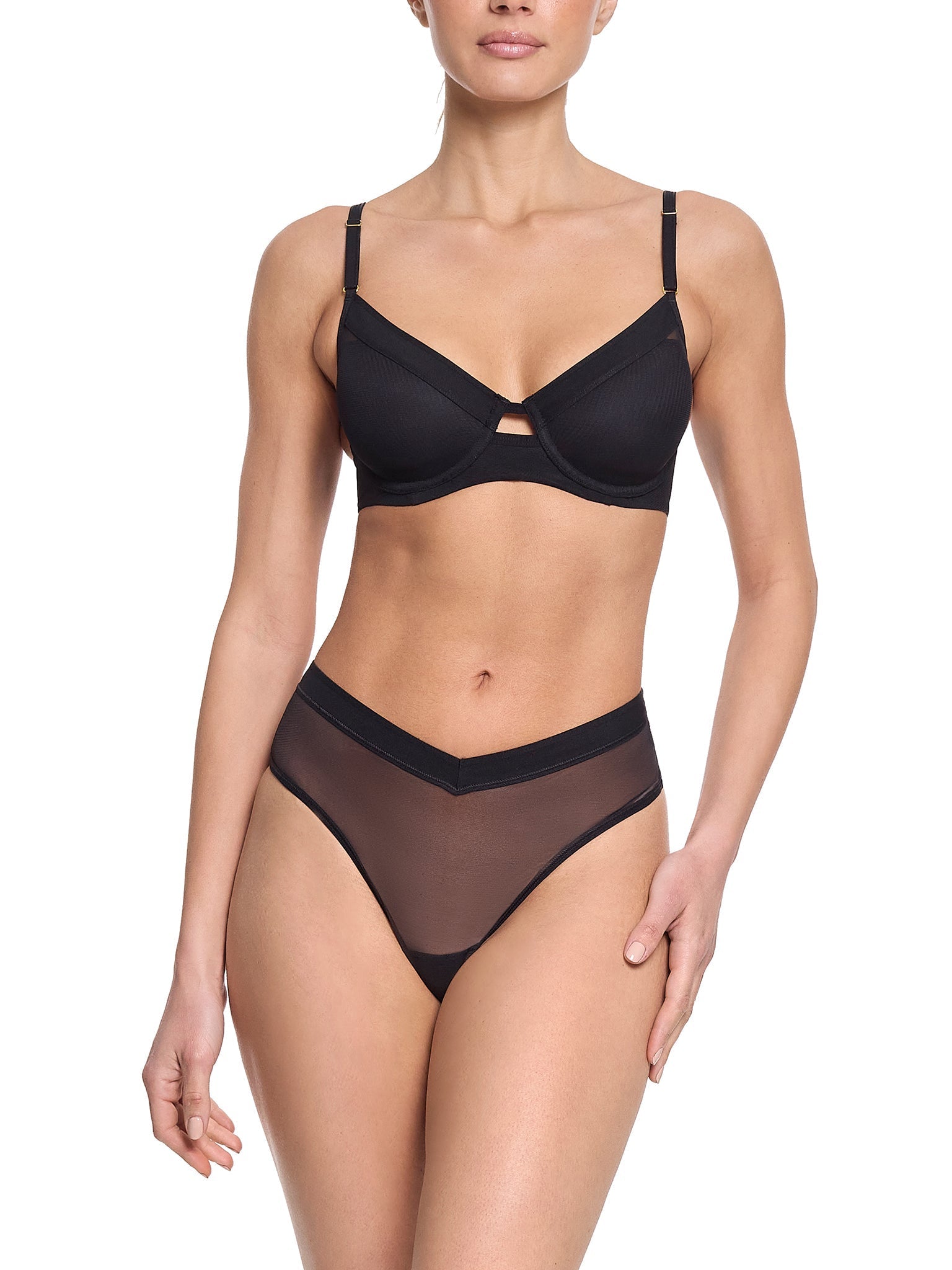 High Waist Mesh Thong Panties for Women - Sexy Lingerie for Date Night & Special Occasions