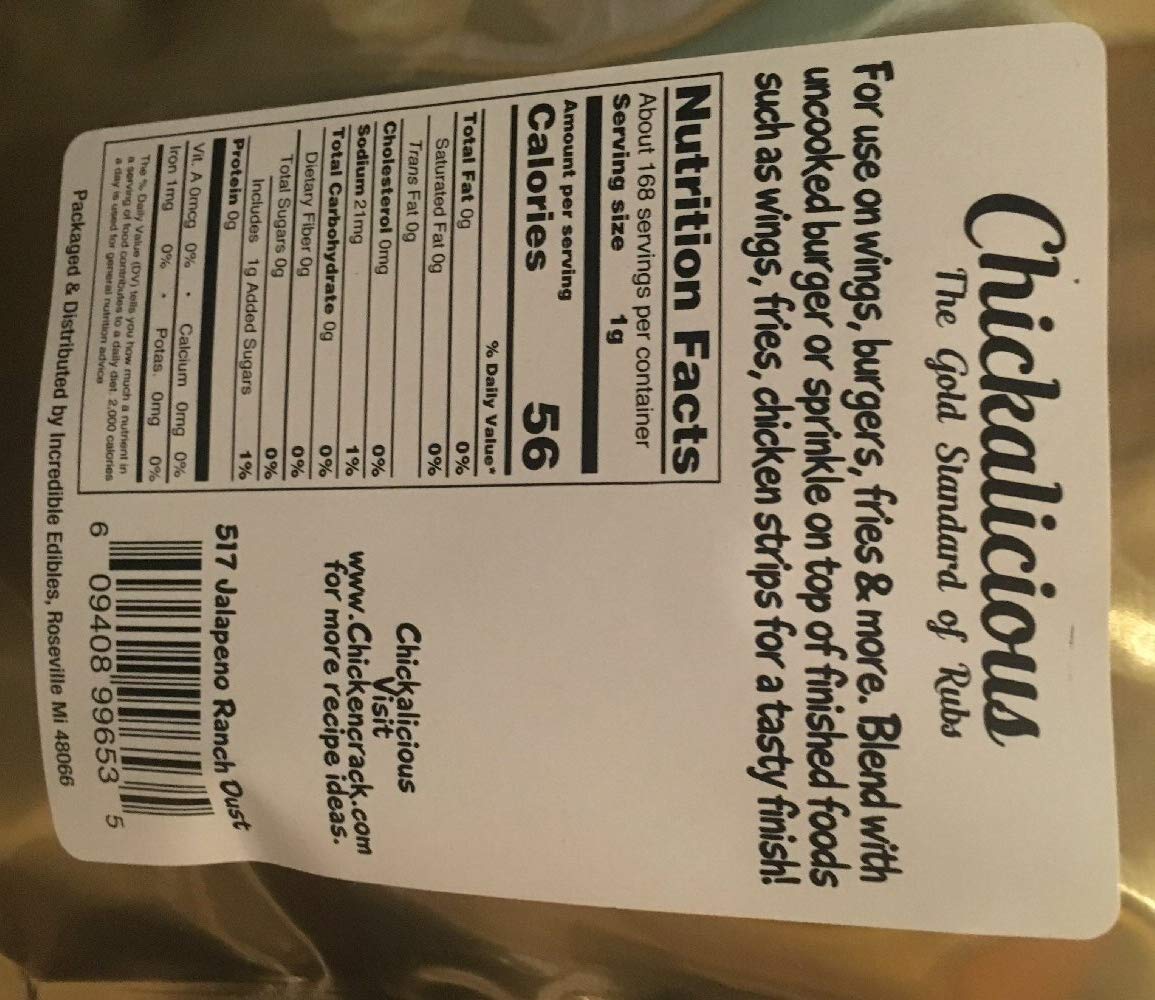 CHICKALICIOUS by CHICKEN CRACK-517 Jalapeno Ranch Seasoning Dust - 3 Pack (4.5oz Each) - Spicy Flavor Enhancer for Chicken, Fries, Popcorn & Snacks - Perfect for Grilling, BBQ & Game Day Parties