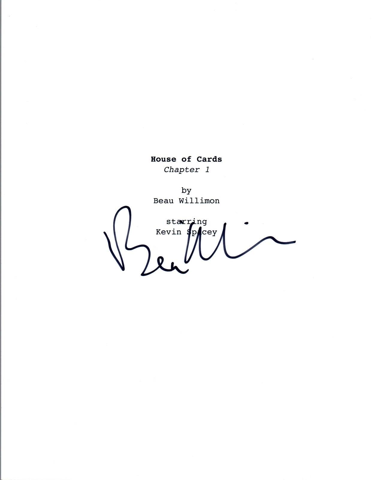 Beau Willimon Signed Autographed HOUSE OF CARDS Pilot Episode Script with COA - Rare Collectible Memorabilia for TV Show Fans & Political Drama Enthusiasts - Perfect for Display in Home Theater, Office or Gift for Film Buffs