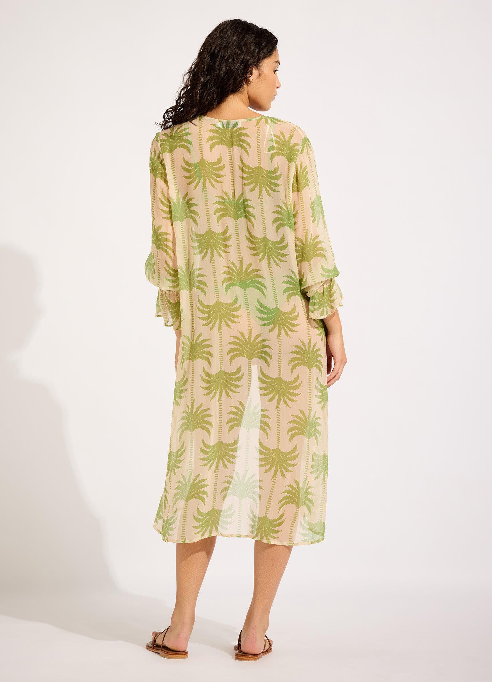 Oasis Tie Front Cover Up - Lightweight Sage Green Beach Dress for Women | Perfect for Poolside, Vacation & Summer Outfits
