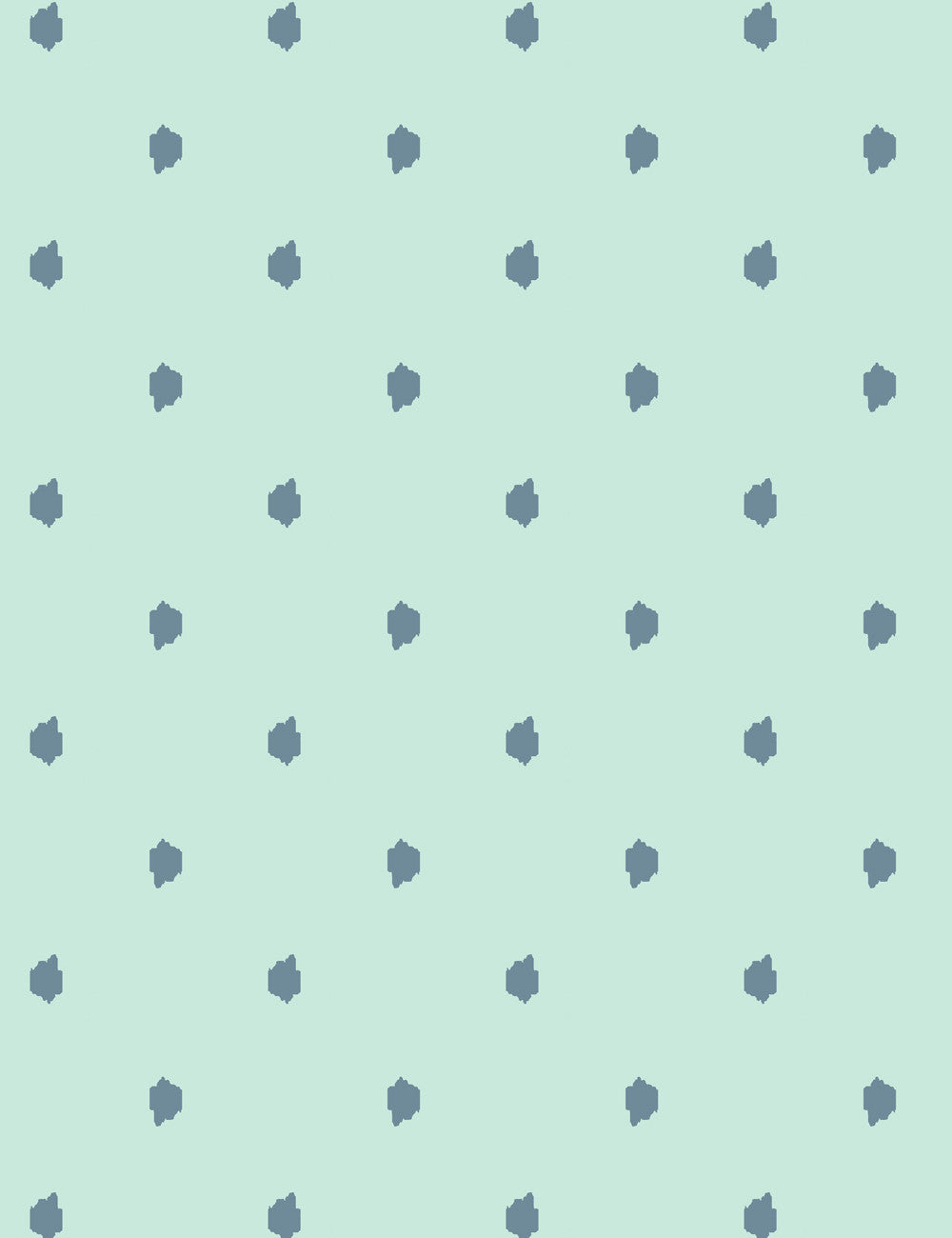 Wallshoppe Medina Dot Wallpaper - Aloe, Whale, Aqua Design - Perfect for Nursery, Bedroom & Living Room Decor