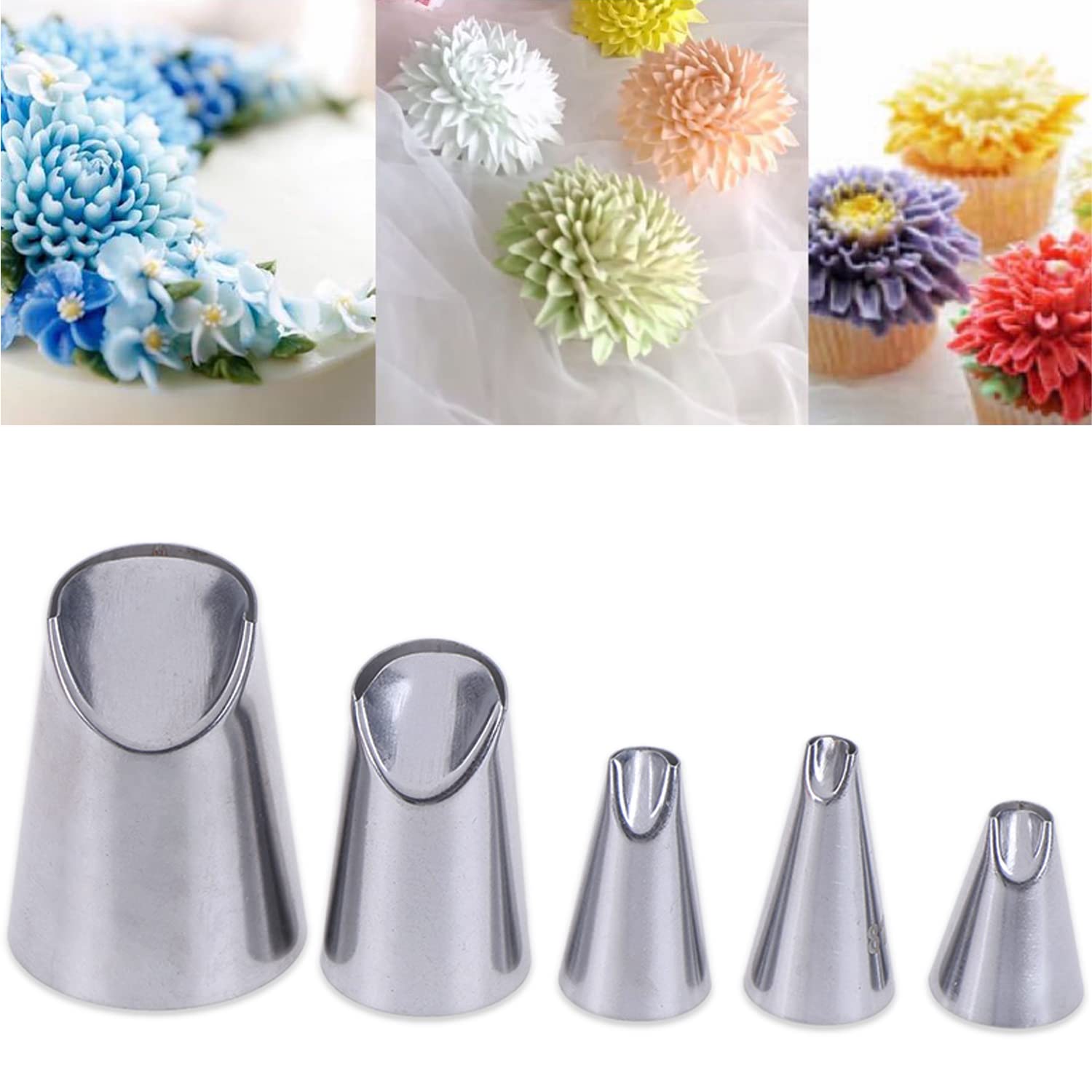 Suuker 50 Pcs Flower Piping Tips Set with 100 Disposable Piping Bags - Professional Cake Decorating Kit for Buttercream, Cupcakes, Cookies & Wedding Cakes