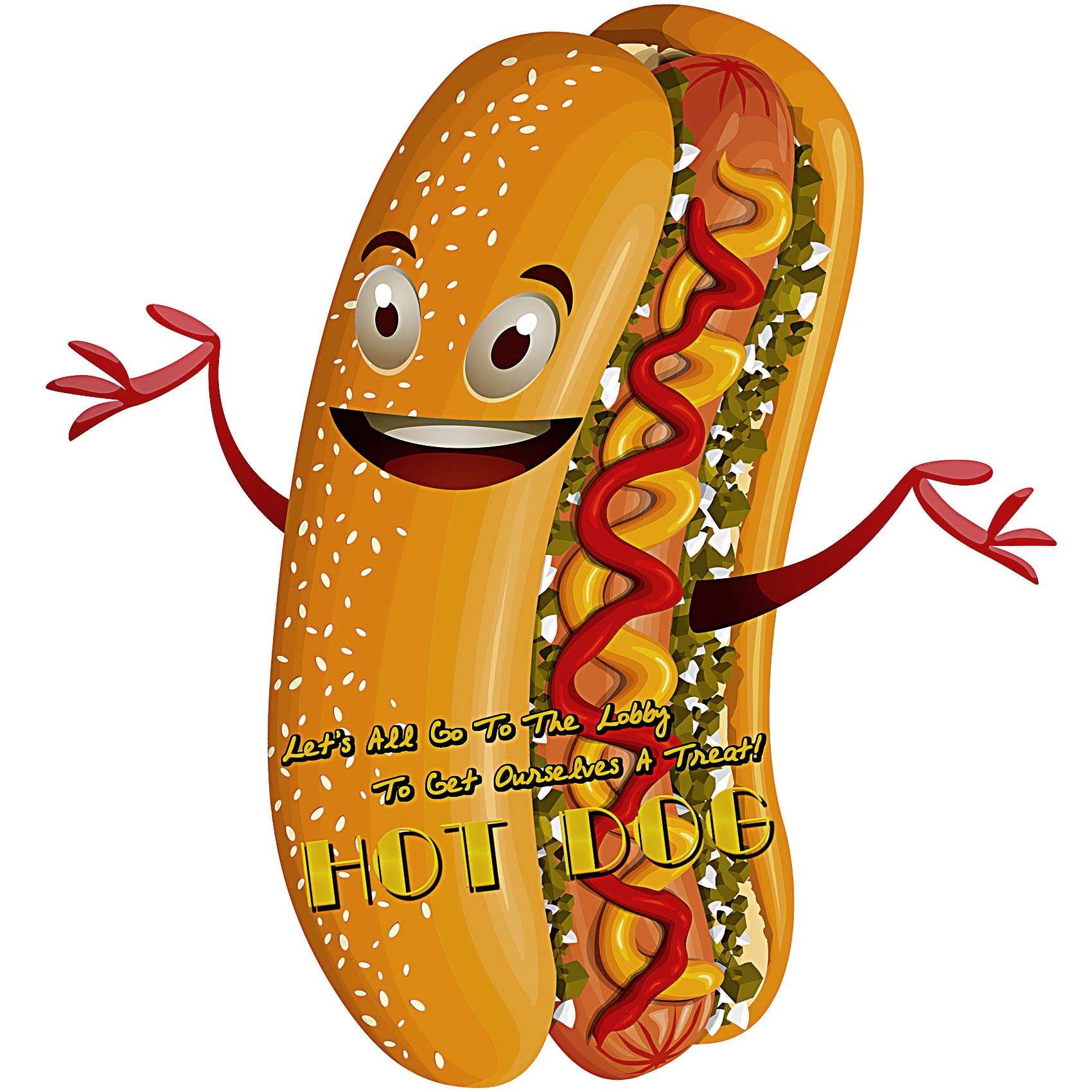 Musykrafties Hot Dog Movie Night Large Prepasted Wall Decal - 18