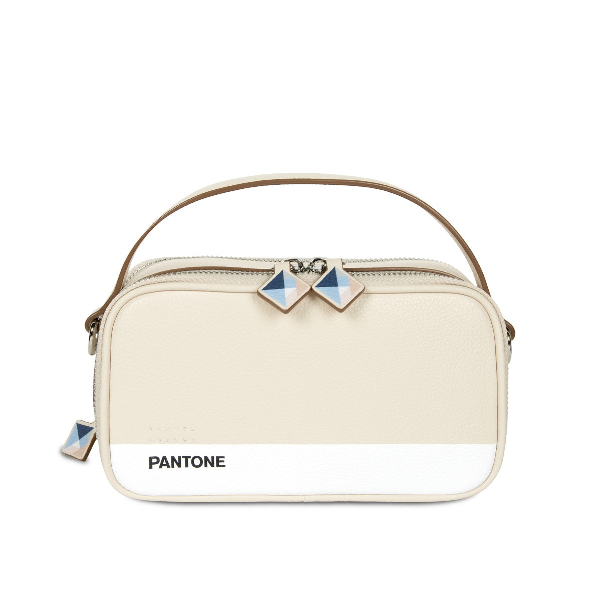 Samuel Ashley x Pantone Genuine Leather Satchel Bag for Women & Men - Premium Crossbody Messenger Bag for Work, Travel & Everyday Use