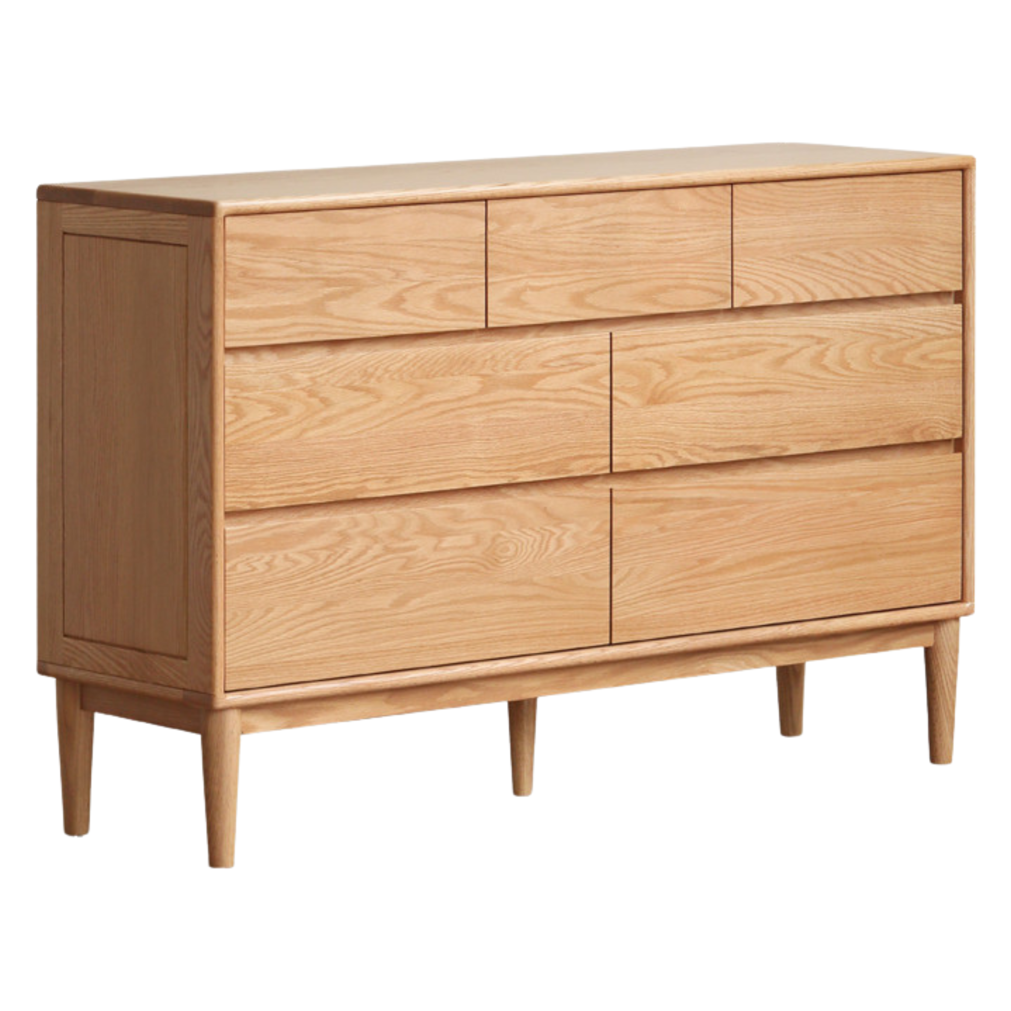 Oak Solid Wood Small Chest of Drawers - 3 Drawer Storage Organizer for Bedroom, Nursery, or Office | Compact Dresser for Clothes, Toys & Home Organization