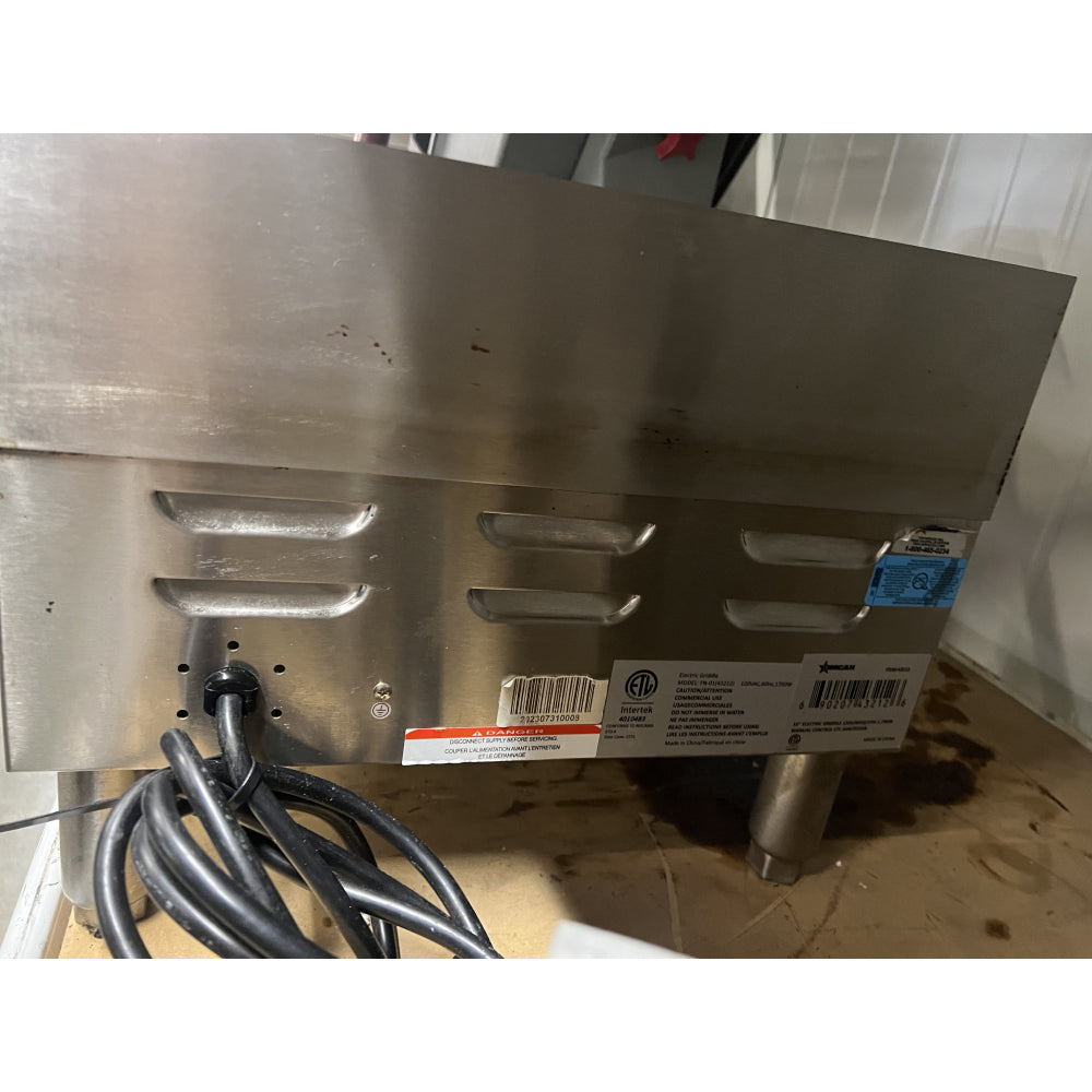 Used Nella 16 Stainless Steel Electric Griddle 120V 1.75kW Commercial Countertop Grill - Perfect for Restaurants, Diners & Food Trucks