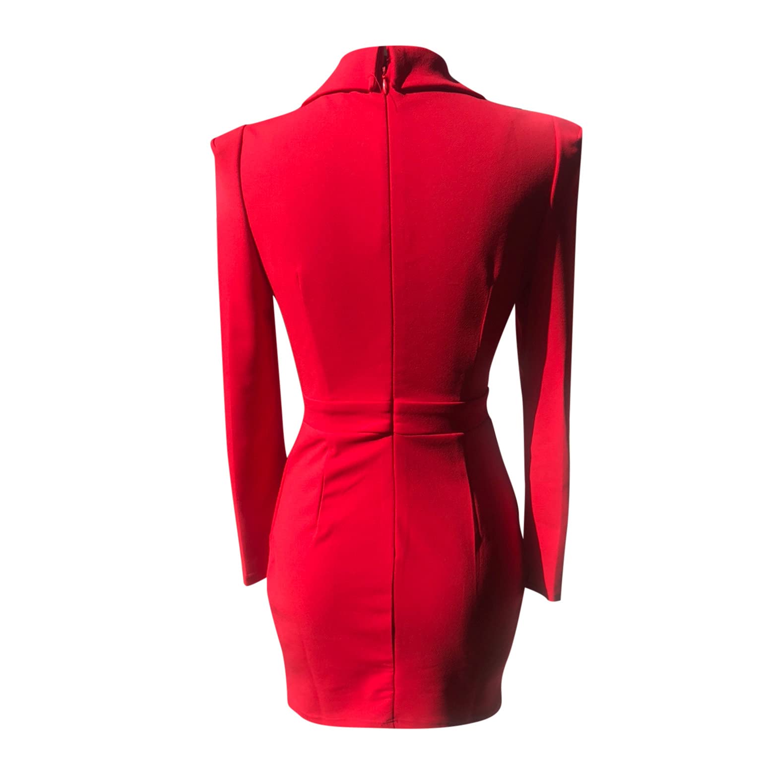 Sexy Bodycon Mini Dress for Women - Long Sleeve Ribbed Pencil Dress with Zipper, Solid Color Sheath Jumper for Night Out, Party & Date Night