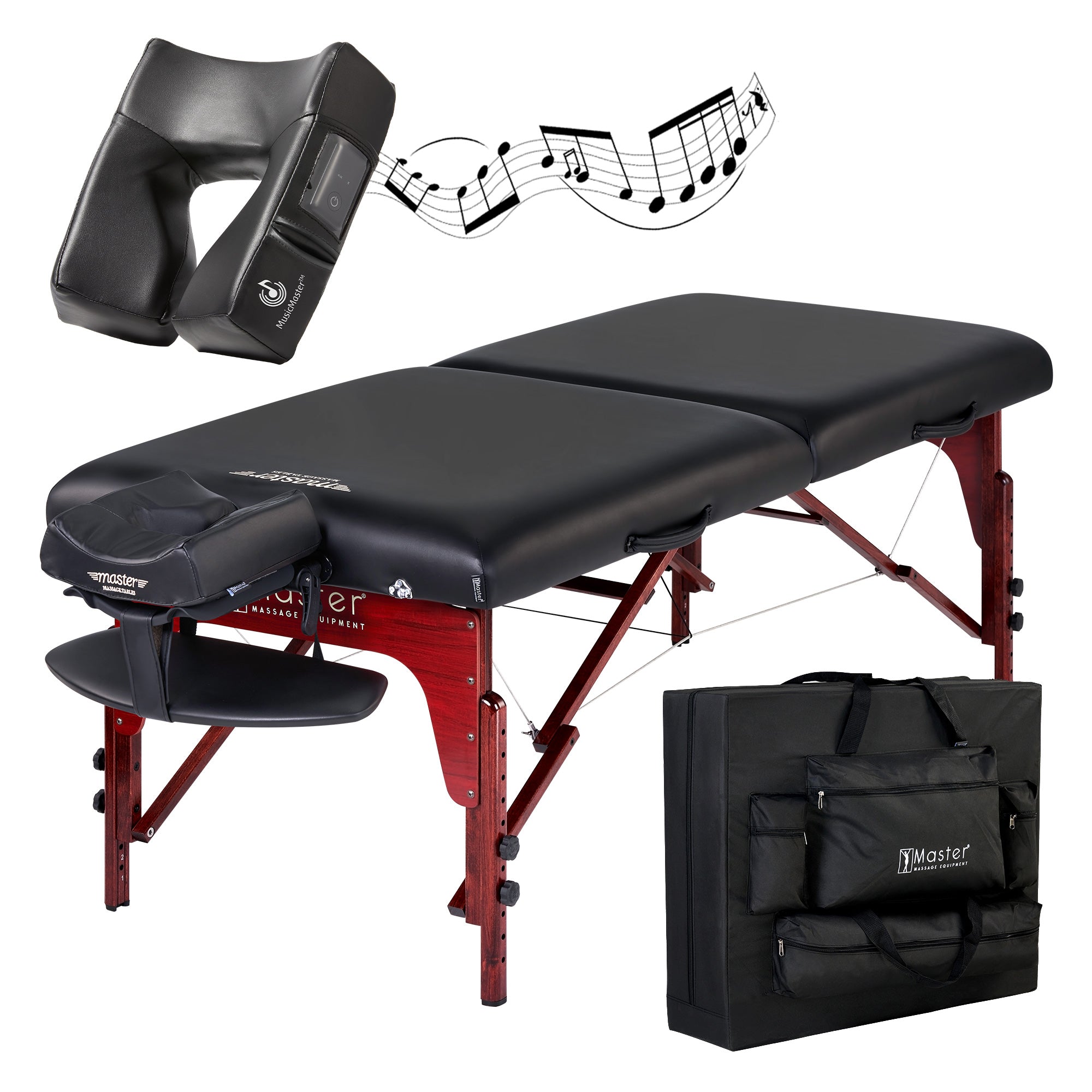 Premium Portable Massage Table with Memory Foam - Professional Shiatsu & Reiki Therapy Table - Foldable Massage Bed for Home, Spa & Travel (Black) - Perfect for Therapists, Yoga Studios & Relaxation at Home