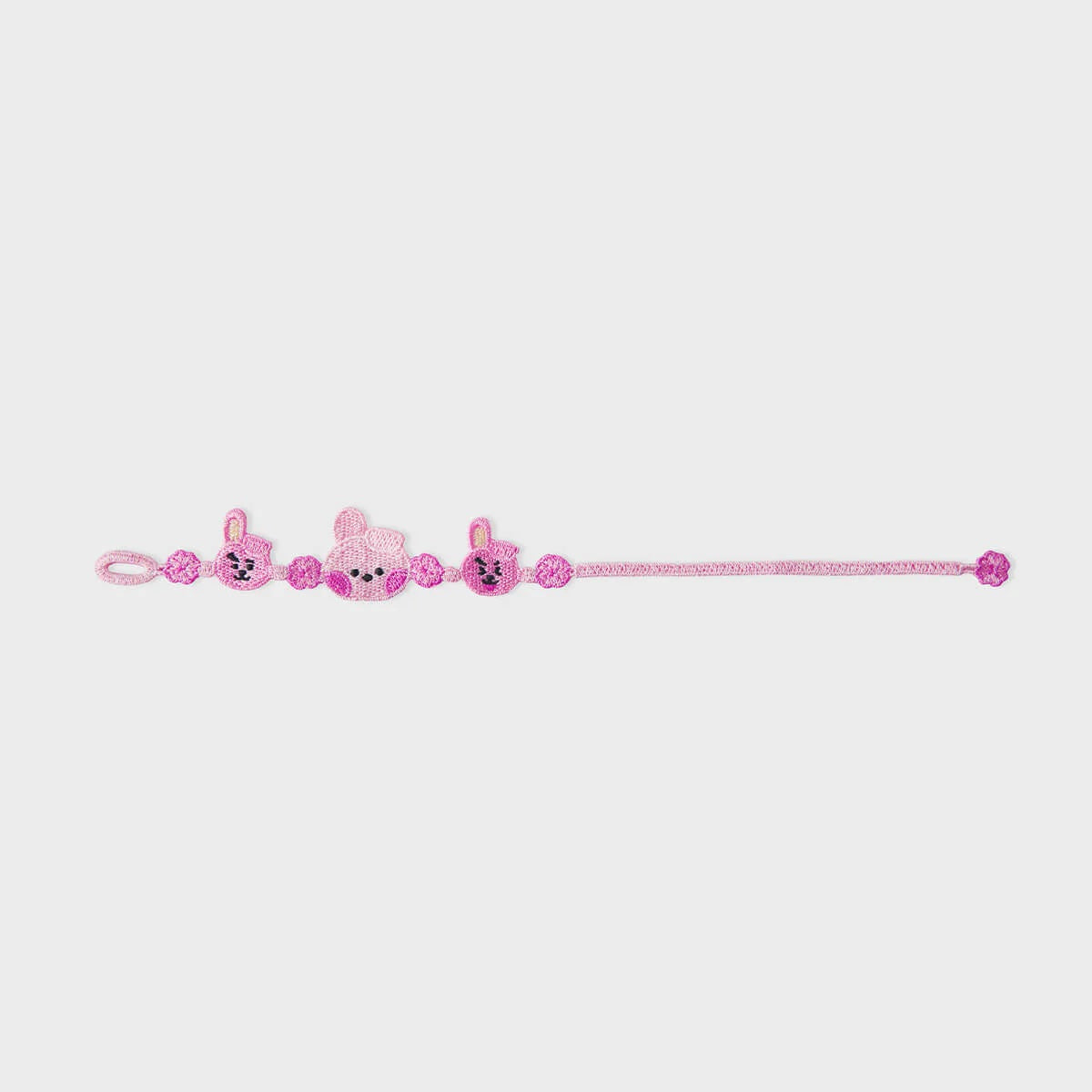 BT21 BIG & TINY Edition Embroidery Patch Bracelet - Cooky Character Cute Korean K-Pop BTS Accessory for Fans & Collectors | Perfect for Concerts, Gifts, and Fashion Styling