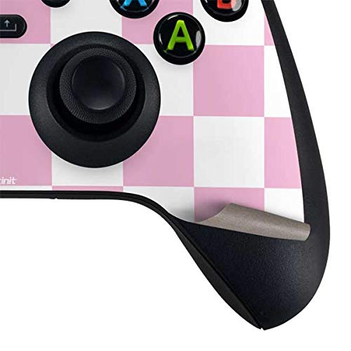 Skinit Custom Gaming Skin for Xbox Series X Controller - Pink & White Checkerboard Design | Protective Decal for Enhanced Grip & Style | Perfect for Gaming Enthusiasts & Collectors
