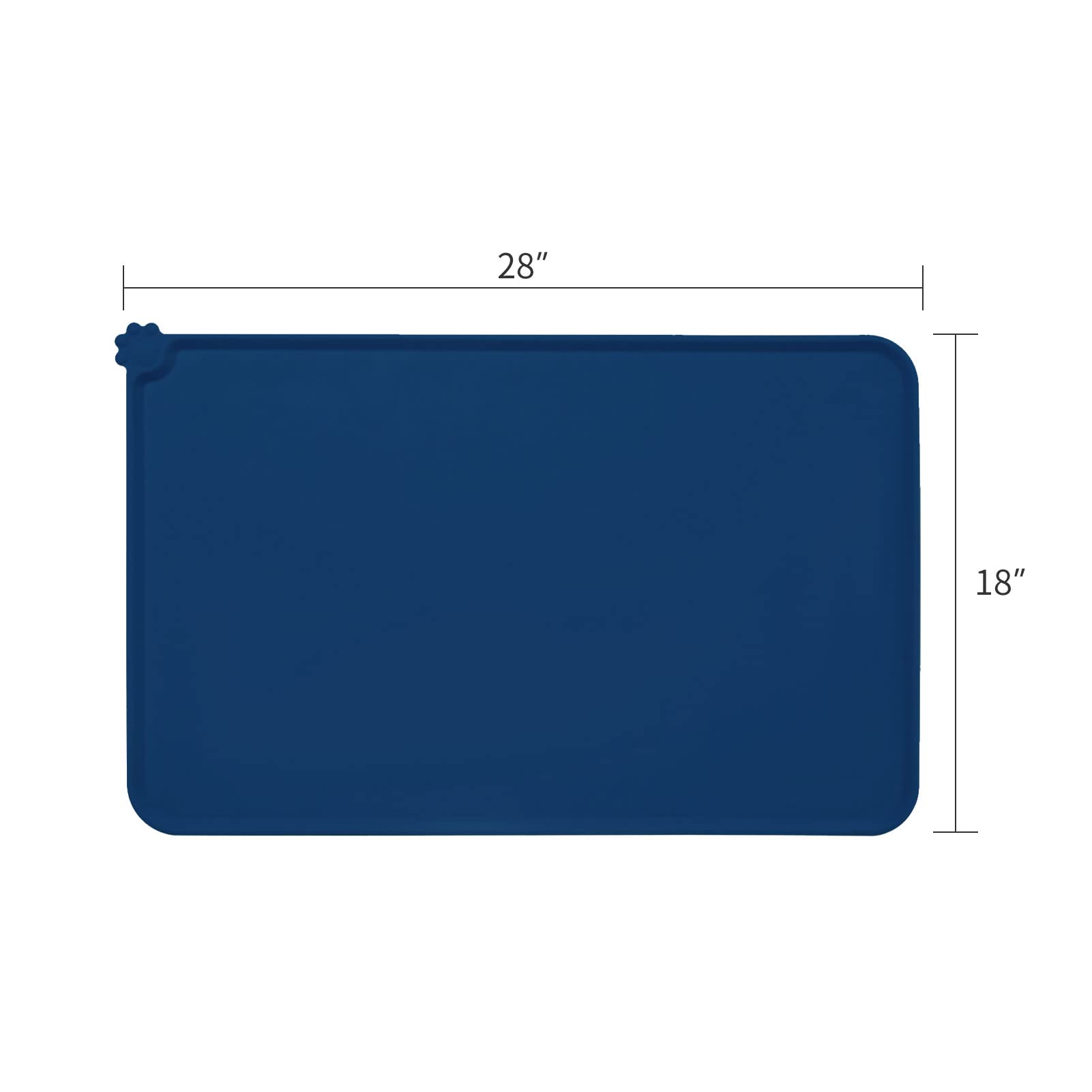**AUDWUD Non-Slip Silicone Pet Feeding Mat - Waterproof Dog Bowl Pad for Food & Water - Perfect for Messy Eaters & Spill Prevention in Kitchen or Outdoor Use**