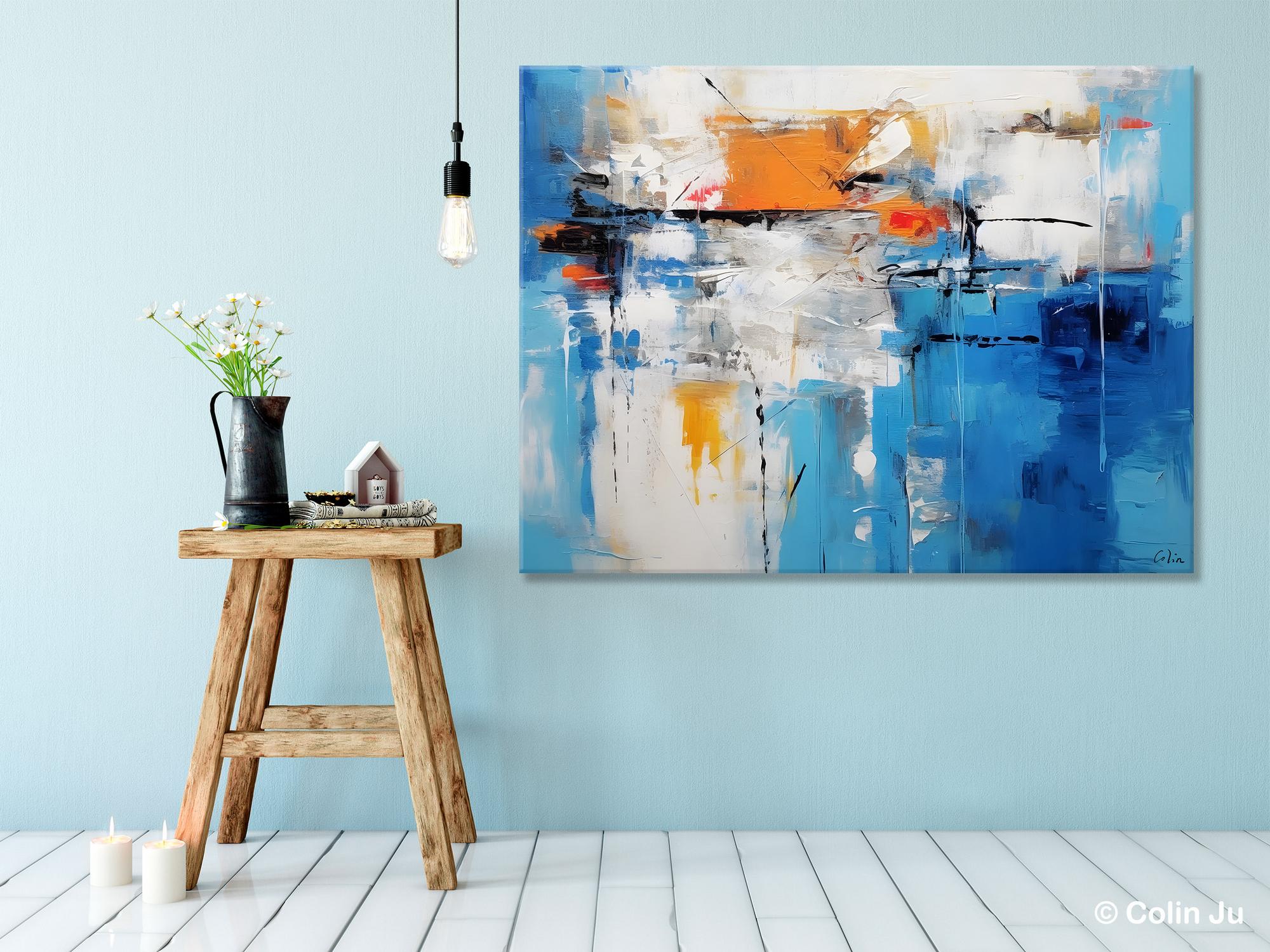 Abstract Acrylic Canvas Paintings for Living Room & Bedroom - Hand Painted Original Wall Art Decor | Perfect Behind Sofa or Above Bed | Buy Unique Paintings Online