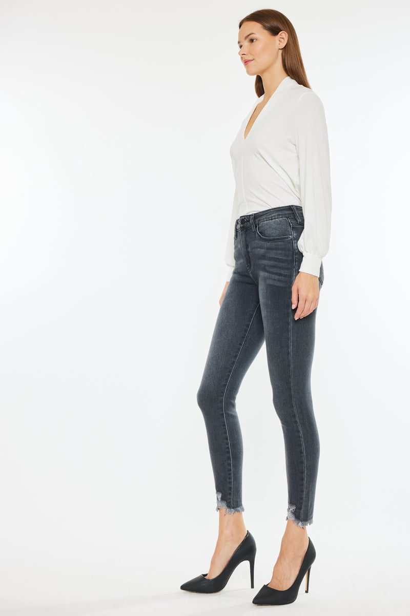 Esther High Rise Ankle Skinny Jeans for Women - Stretchy Slim Fit Denim Pants, Comfortable & Fashionable - Perfect for Casual Outfits, Workwear and Night Out