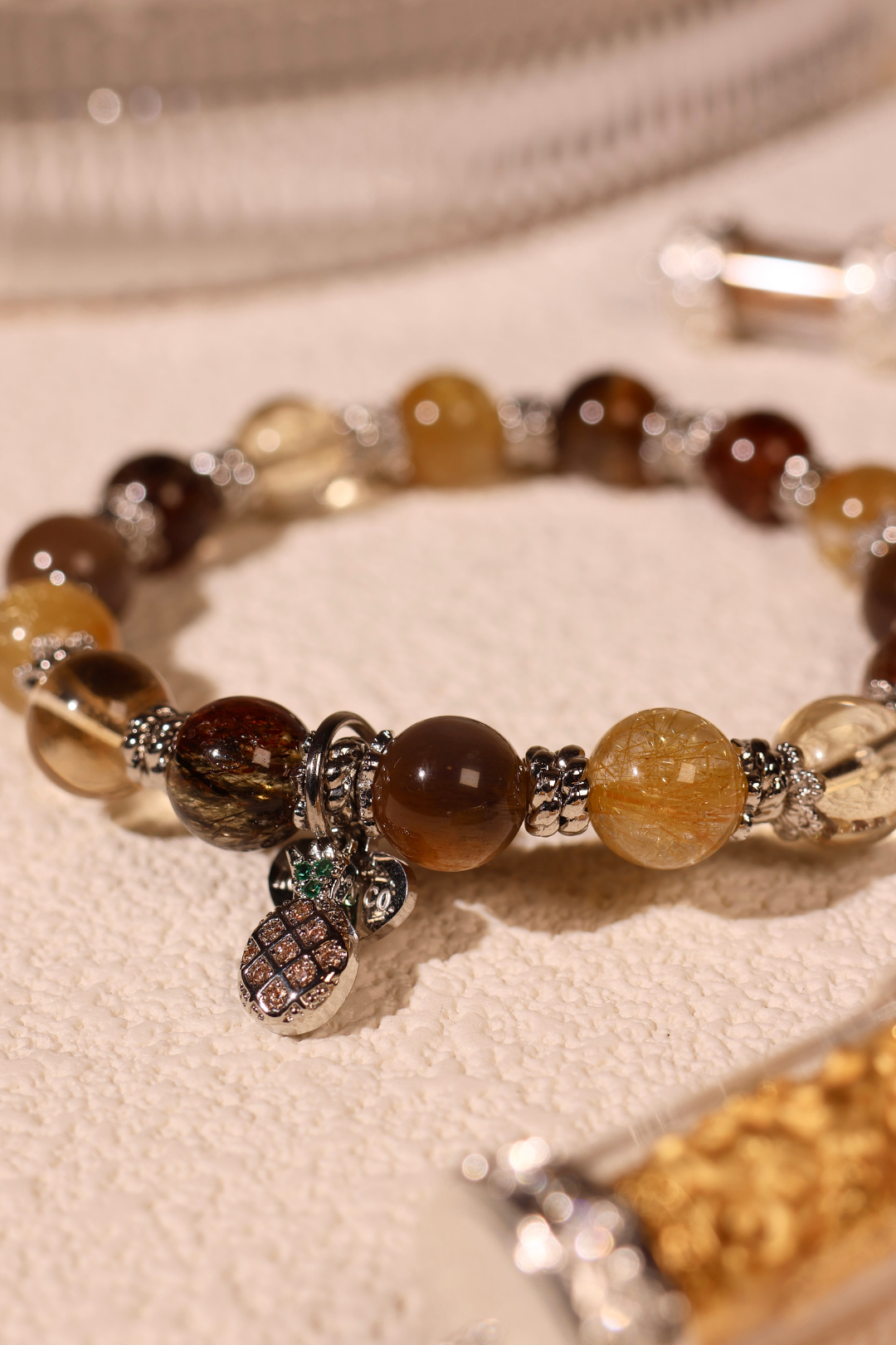 INTENTION 8mm 2.0 Abundance & Prosperity Bracelet - Natural Stone Beaded Wristband for Wealth, Luck & Positive Energy | Perfect for Meditation, Yoga & Spiritual Healing
