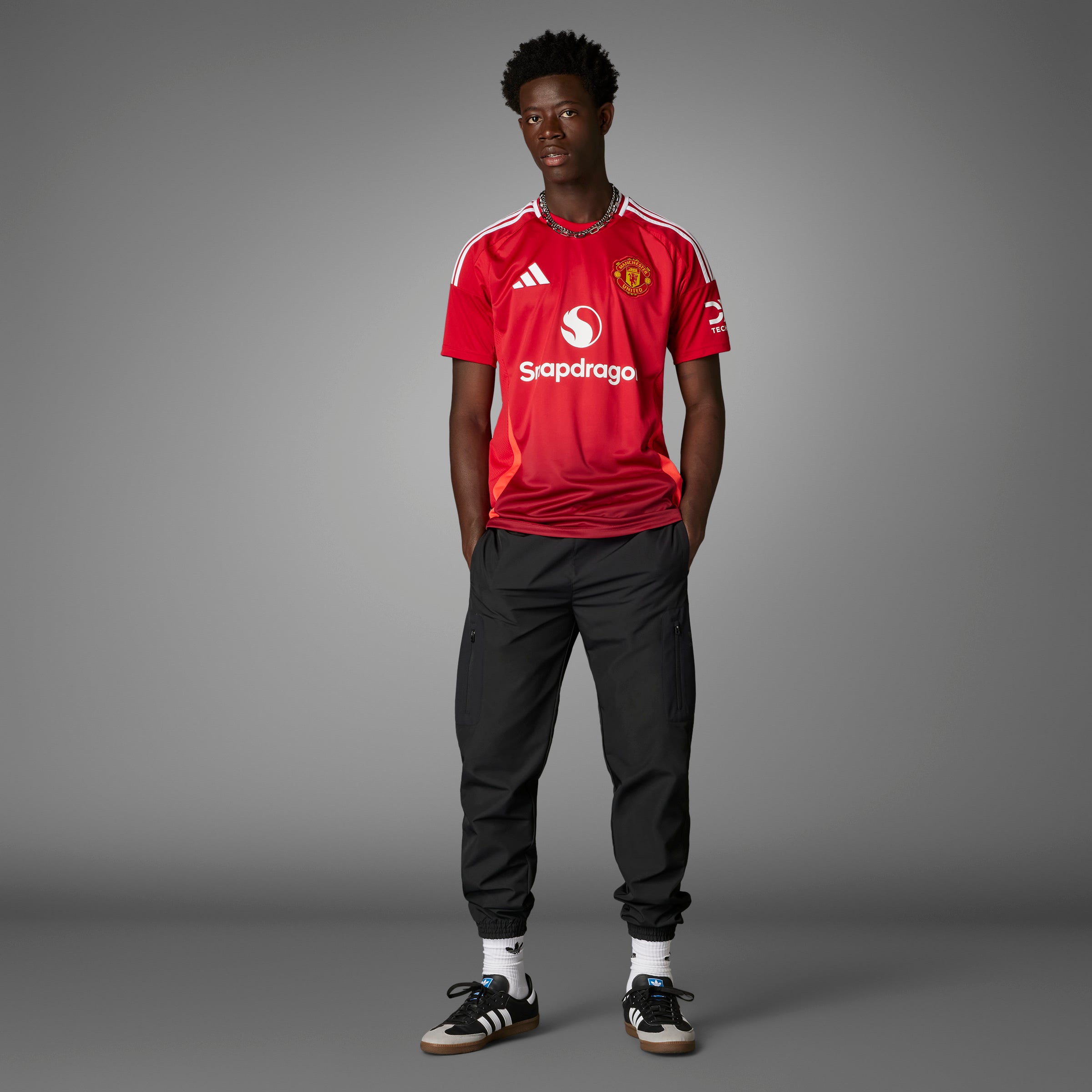 Adidas Manchester United 24/25 Home Short Sleeve Soccer Jersey - Authentic Football Shirt for Men & Women - Perfect for Match Day, Training & Fan Support