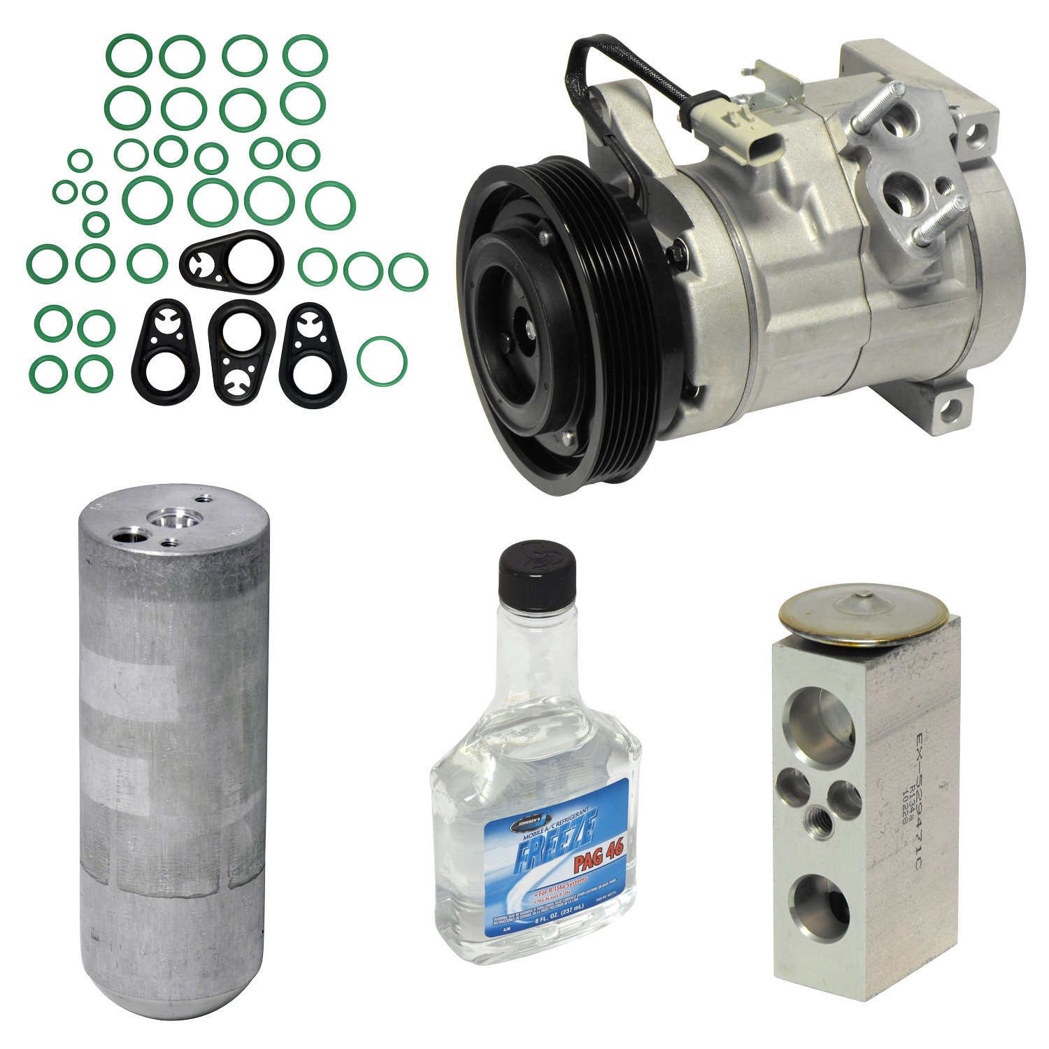 Universal Air Conditioner KT 4024 A/C Compressor and Component Kit - Compatible with Multiple Car Models - Perfect for AC Repair & Maintenance