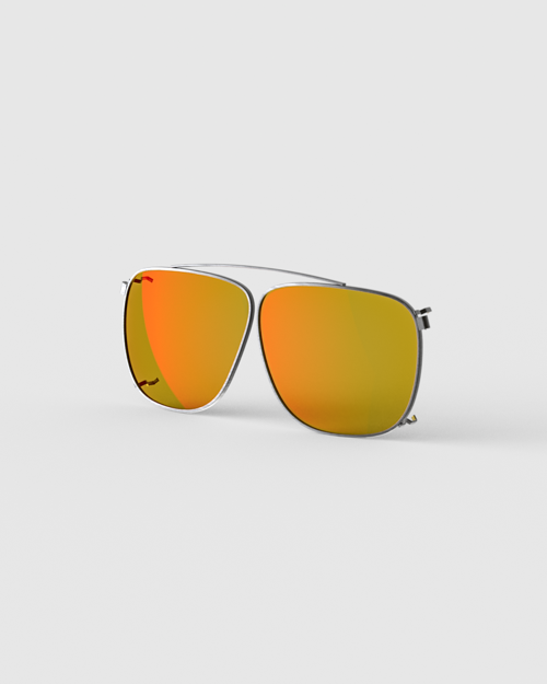Sporter Clip On Sunglasses - Medium Yellow Lens for Outdoor Sports & Driving - UV Protection & Anti-Glare
