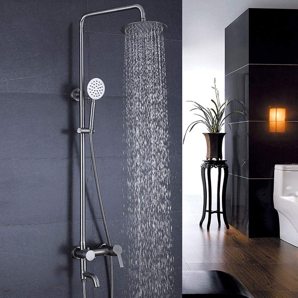 Premium 304 Stainless Steel Shower System - 3-Speed Wall Mounted Rain Shower Head with Water Saving & Splash Proof Design for Modern Bathroom Upgrade | Perfect for Home, Hotel & Spa Use