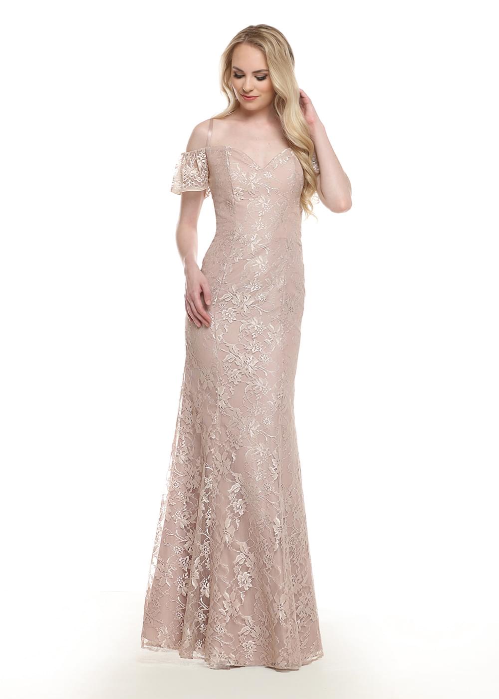 Elegant Off-the-Shoulder Bridesmaid Dress with Detachable Straps - Perfect for Weddings, Formal Events & Special Occasions