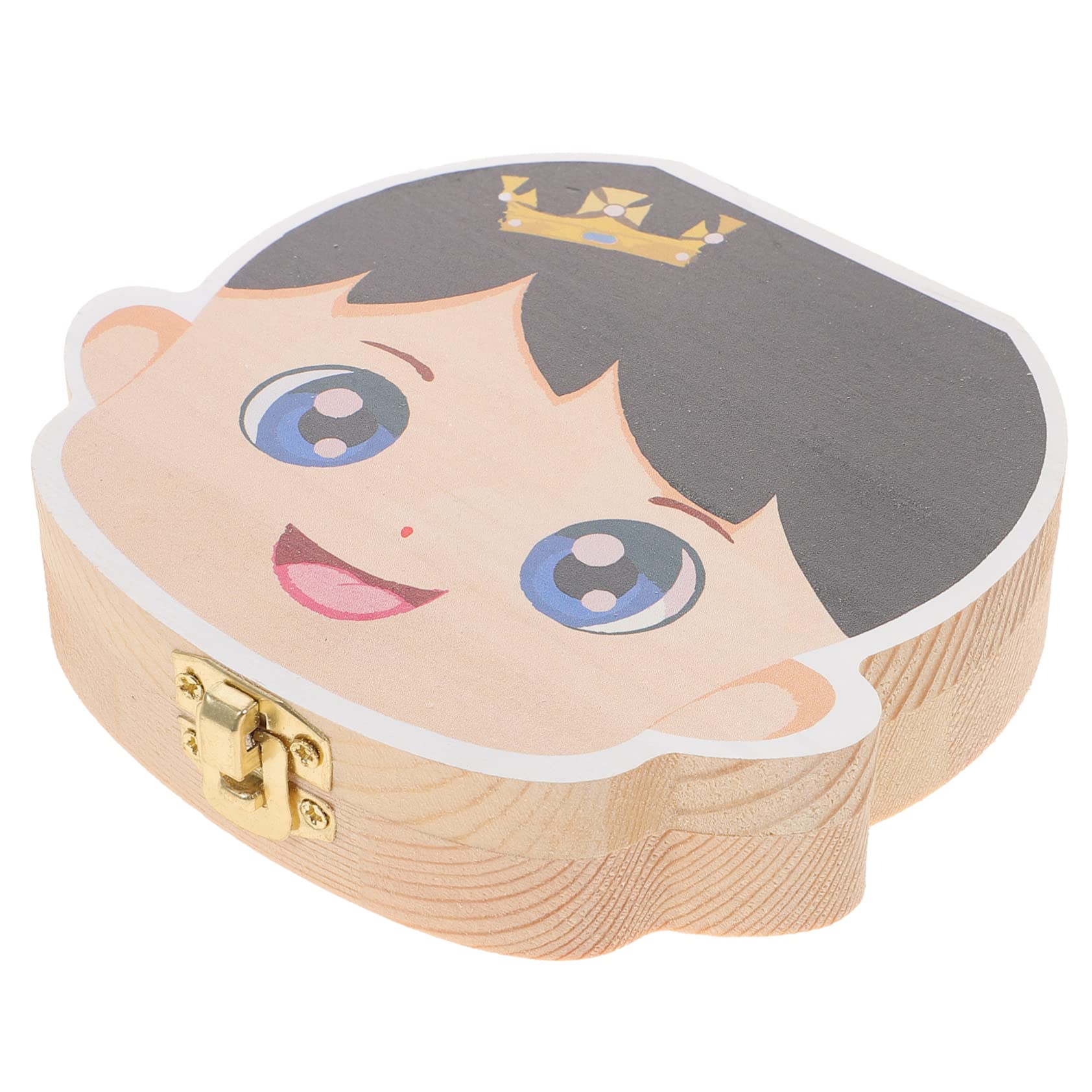 CORHAD Wooden Baby First Tooth Keepsake Box for Boys & Girls - Safe & Adorable Cartoon Tooth Fairy Container - Perfect for Storing Milk Teeth & Creating Magical Memories (Baby Shower Gift, Nursery Decor)