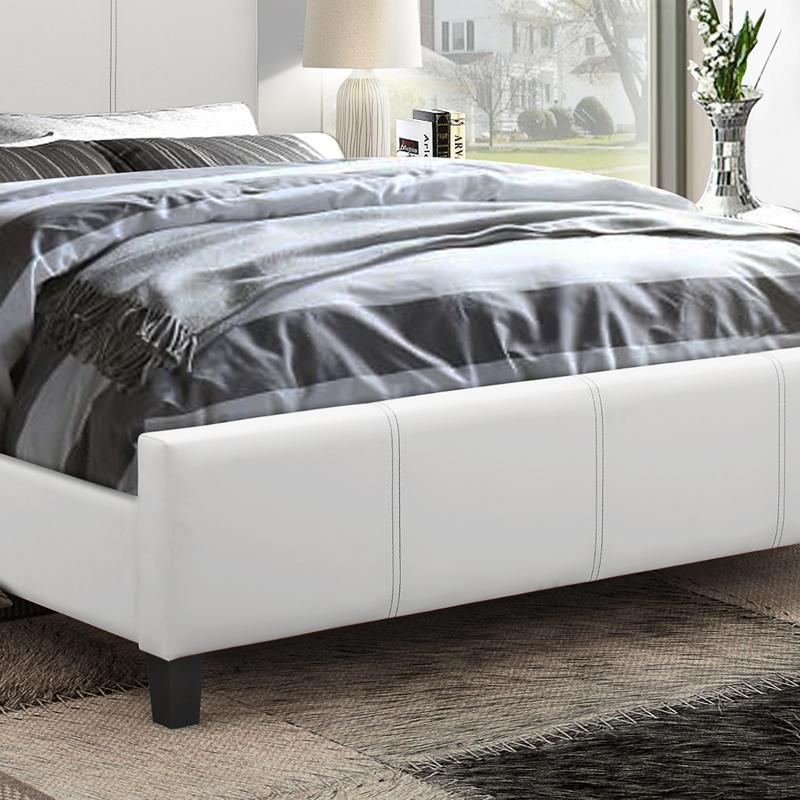 IFDC Lit Simple Rembourré Plateforme IF 174 39 - Comfortable Upholstered Platform Bed Frame for Modern Bedrooms | Perfect for Master Bedrooms, Guest Rooms & Small Spaces