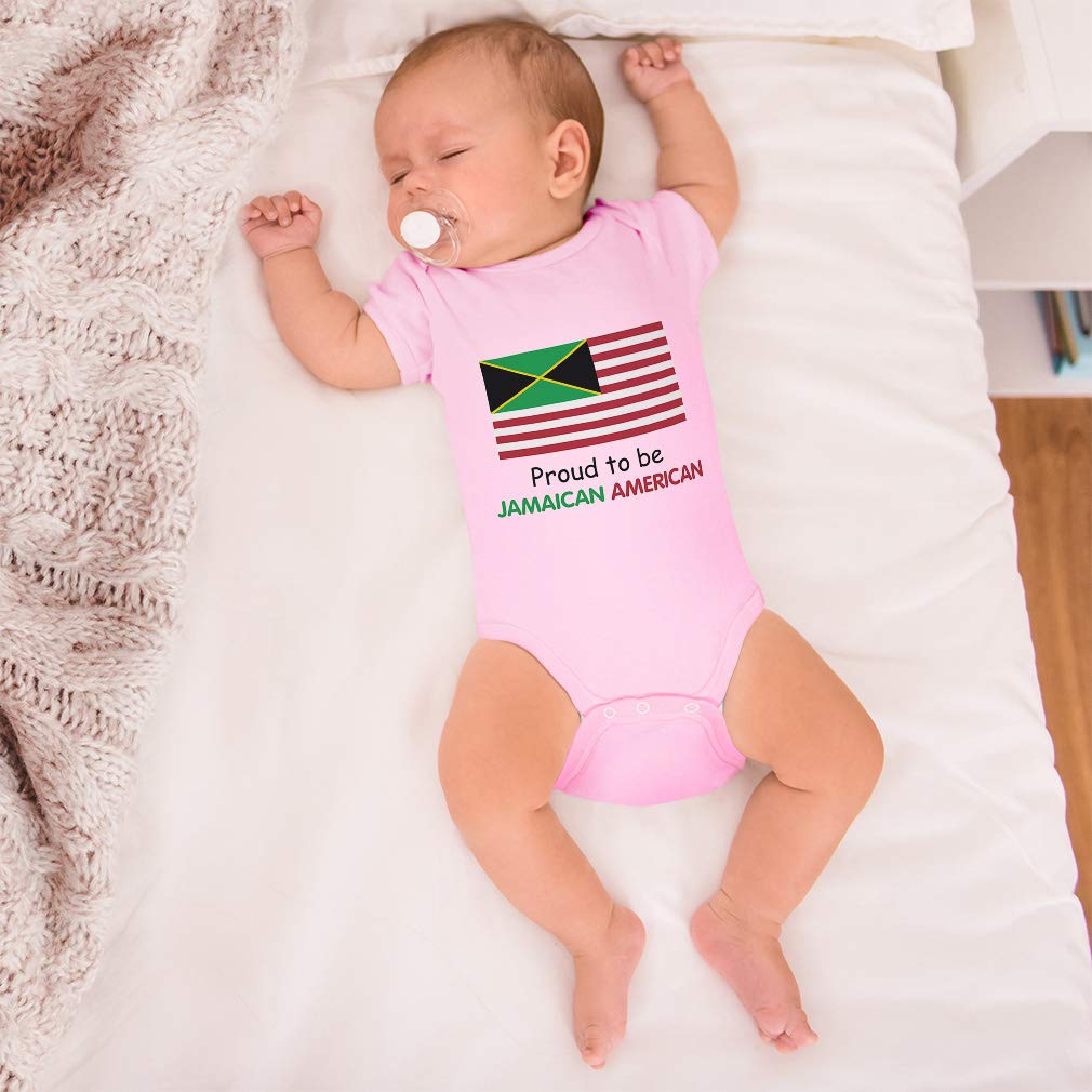 Proud to Be Jamaican American Baby Bodysuit - Funny Cotton Onesie for Boys & Girls | Perfect for Family Gatherings, Cultural Events & Playtime