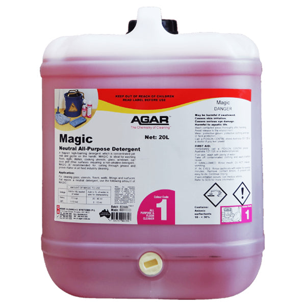 Agar Magic Neutral High Foaming All-Purpose Detergent | Gentle Cleaning for Dishes, Laundry & Surfaces | Perfect for Home & Commercial Use