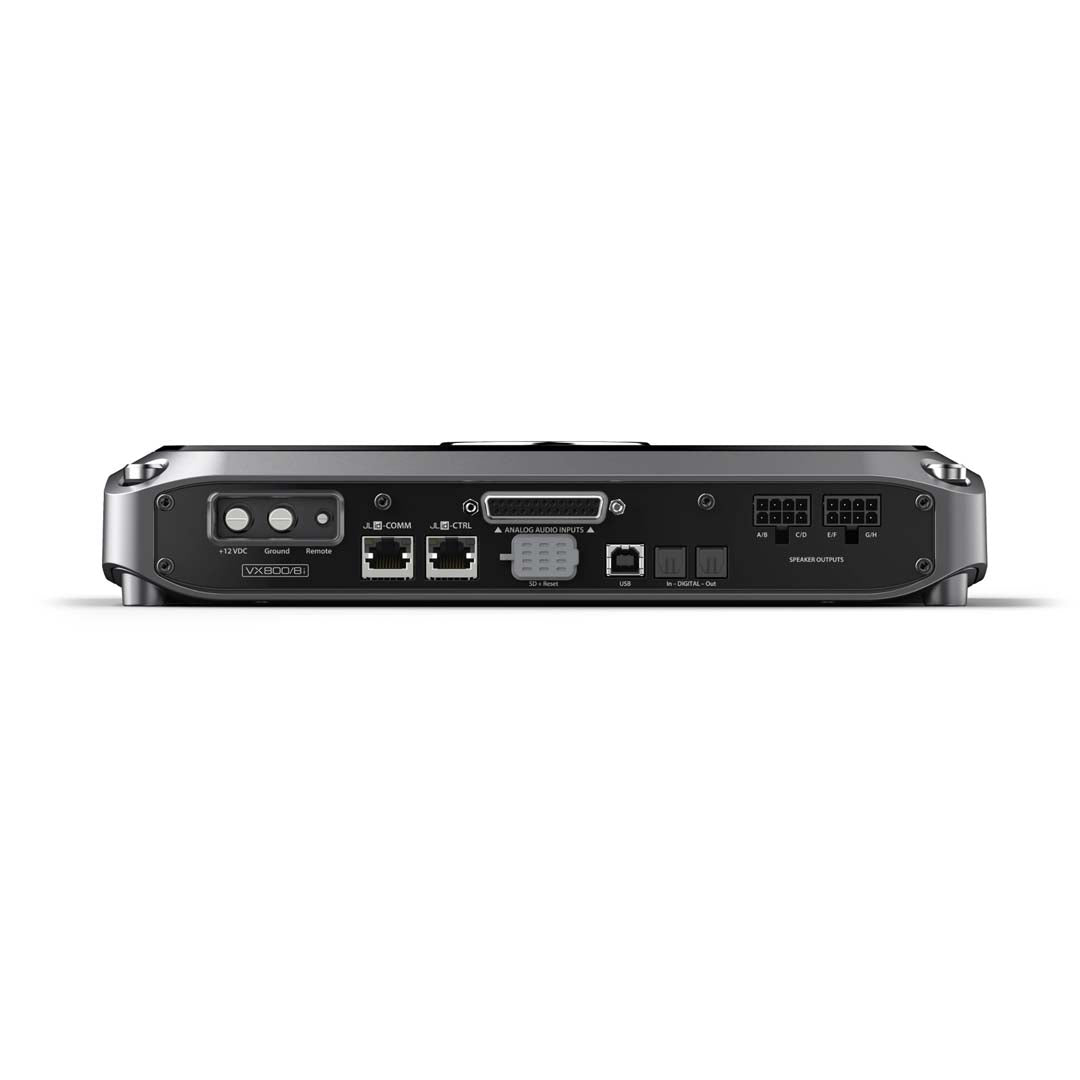 JL Audio JL VX800/8i VXi Series 8-Channel Class D Amplifier with Integrated DSP - 800W High Power Marine & Car Audio Amplifier for Boats, Trucks, and Custom Car Sound Systems