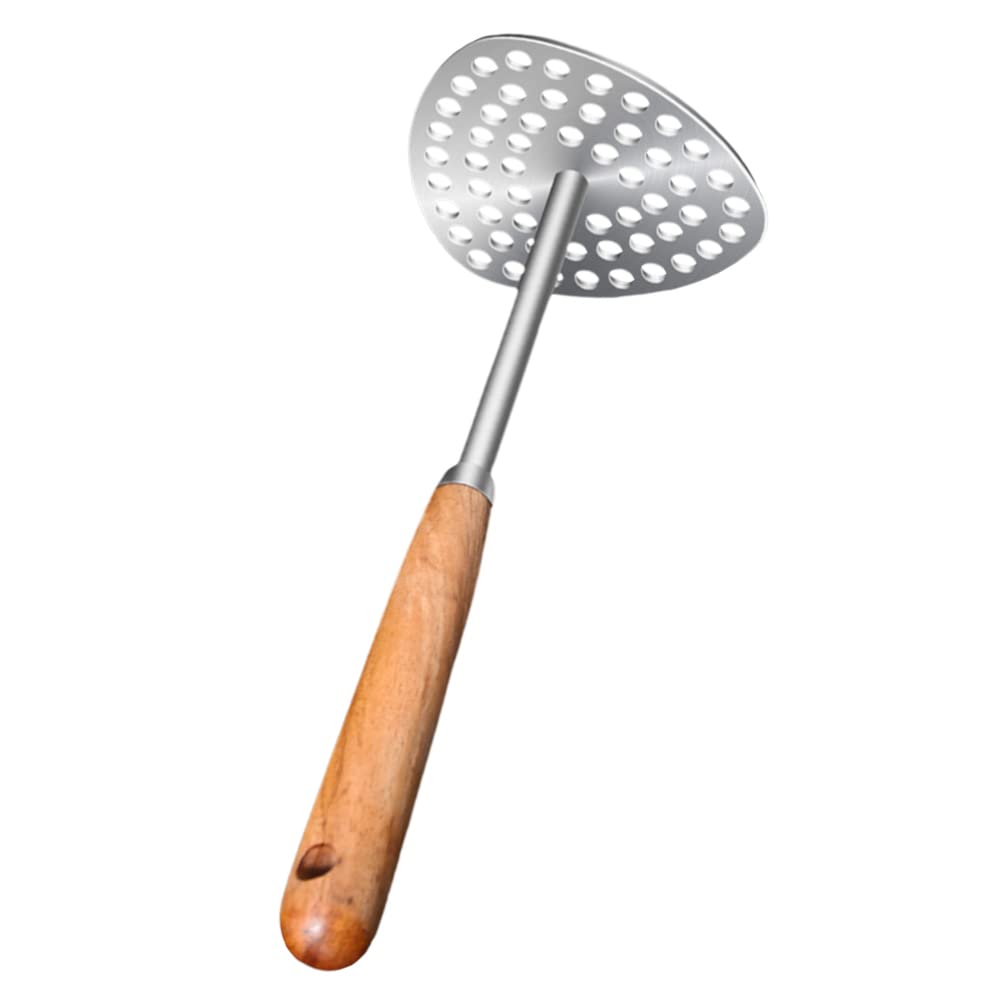 Premium Potato Masher - Heavy Duty Stainless Steel Potato Ricer & Crusher for Smooth Mashed Potatoes, Pumpkin, Baby Food - Ergonomic Kitchen Gadget for Easy Mashing & Pureeing - Perfect for Thanksgiving, Family Dinners & Meal Prep