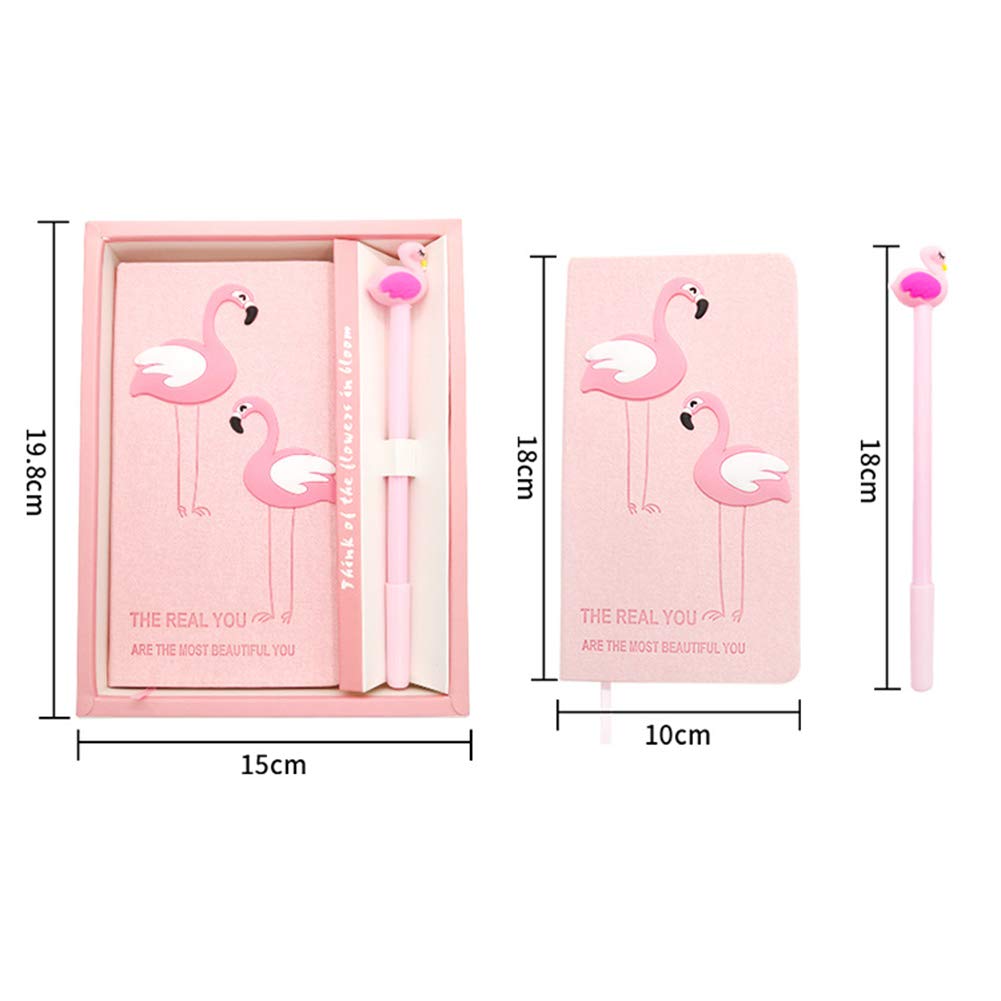 Flamingo Notebook & Pen Set - Pink Diary for School, Office, Gifts