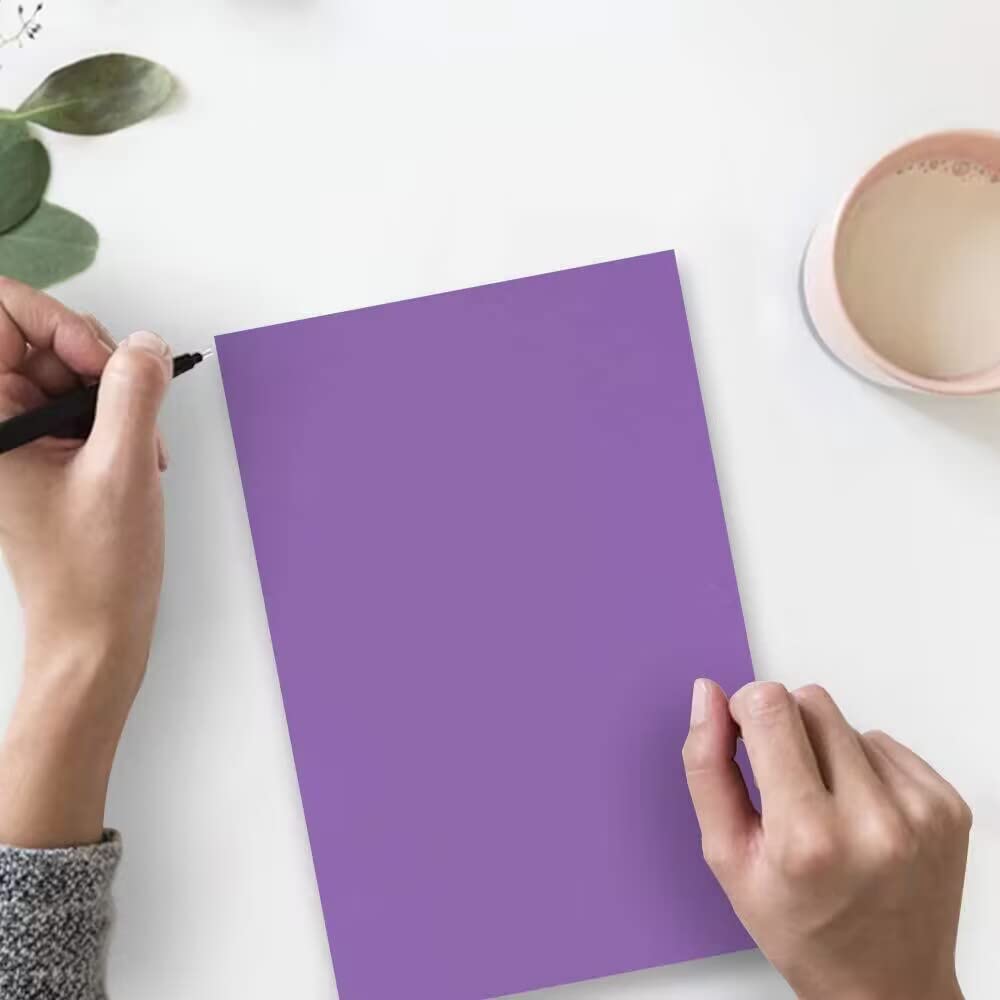 25 Sheets Purple Cardstock Paper 8.5 x 11 Inch - Heavyweight 90 lb/250 GSM Craft Paper for Cricut, Card Making, Scrapbooking - Perfect for DIY Invitations, Greeting Cards, and Home Decor Projects