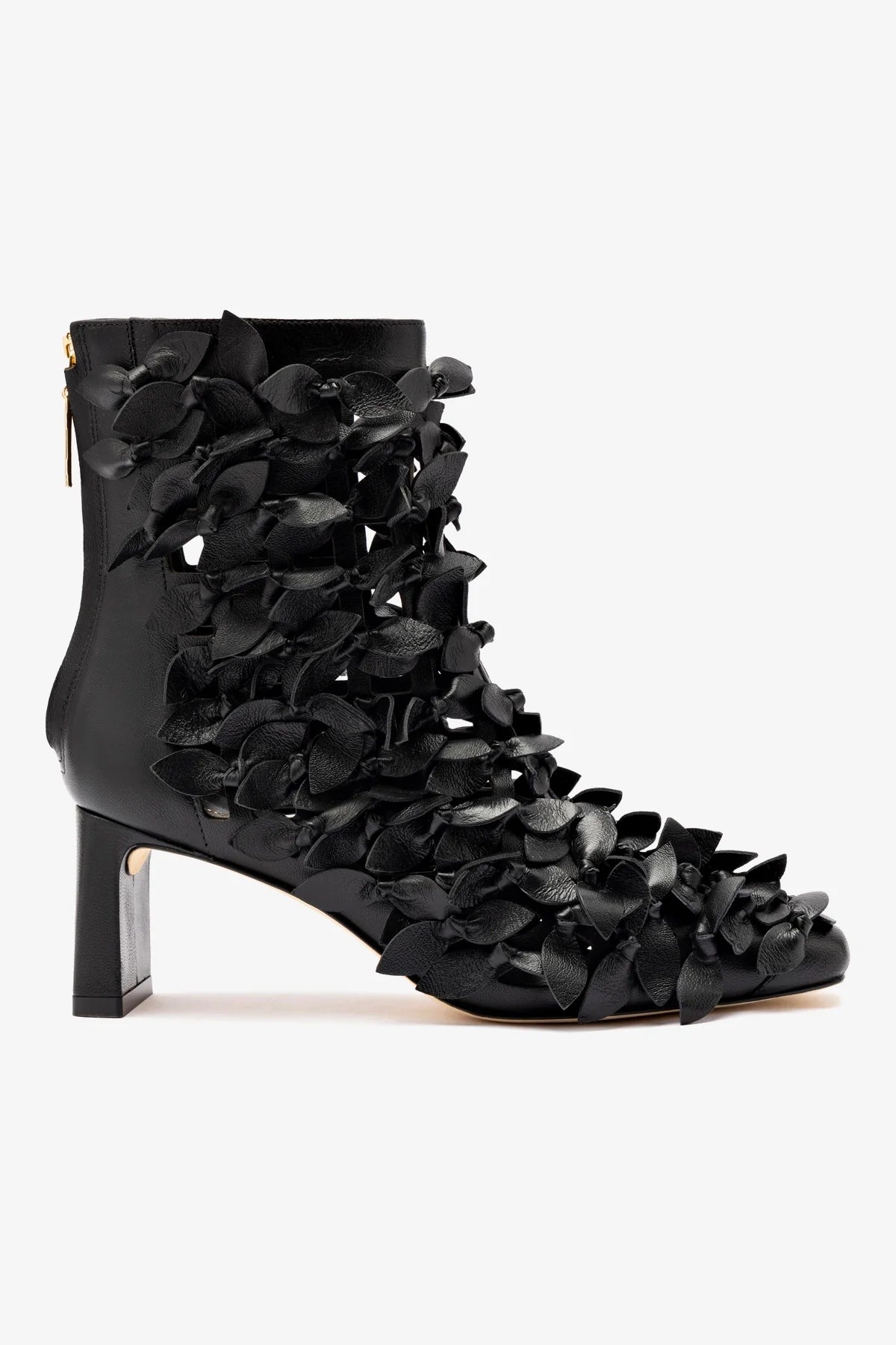 Larroudé x Jonathan Cohen Alexis Black Leather Bootie - Stylish Ankle Boots for Women, Perfect for Casual Outings & Evening Events