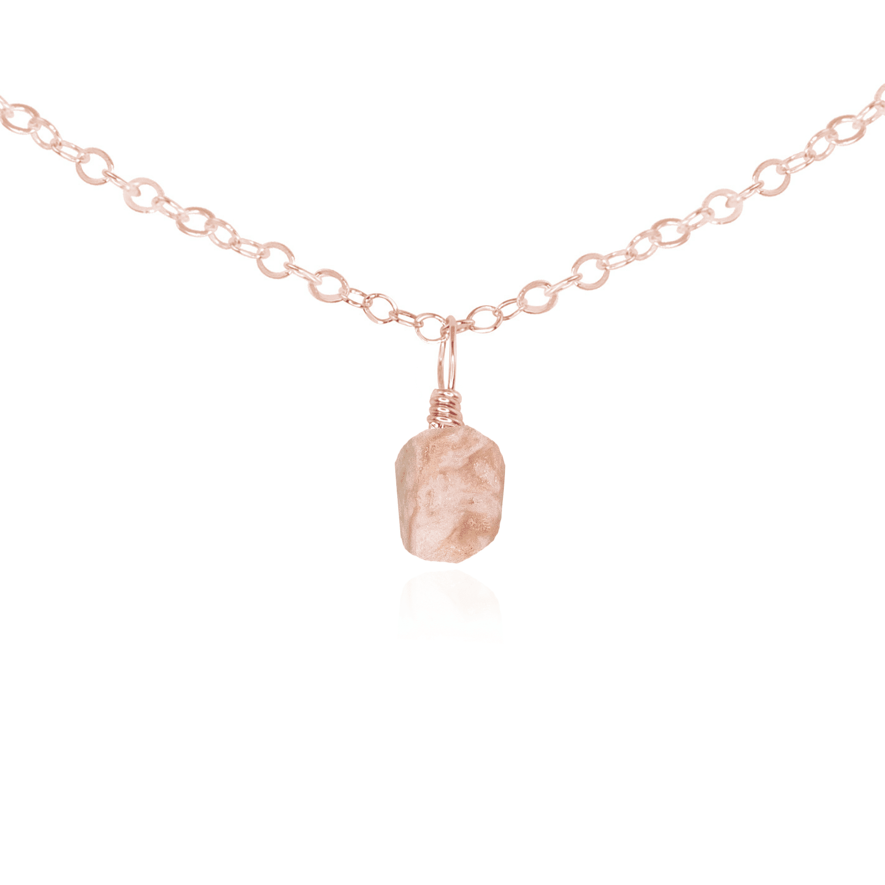 Natural Pink Peruvian Opal Gemstone Pendant Necklace - Dainty Choker for Women, Boho Jewelry Gift for Her, Perfect for Everyday Wear & Special Occasions